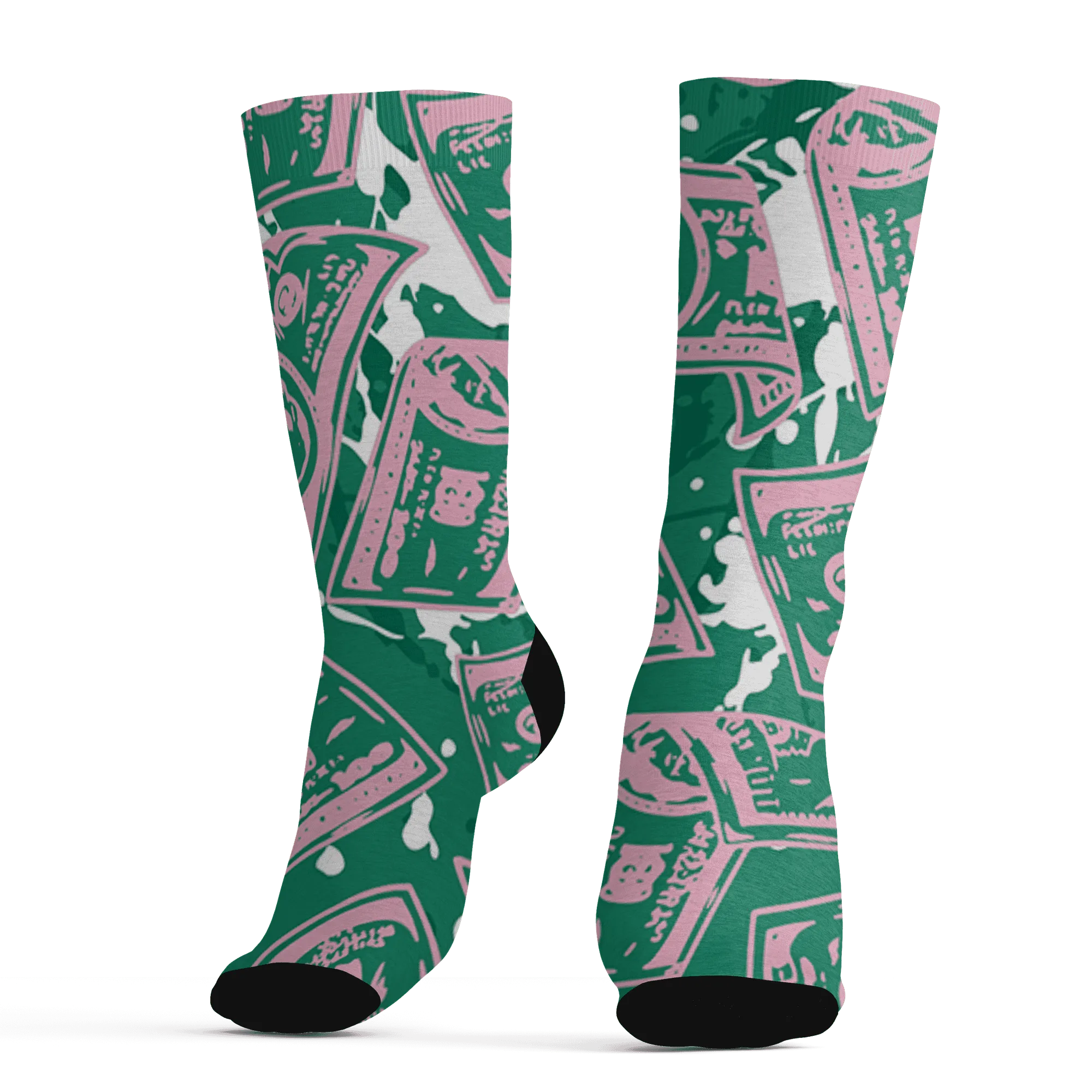 Dunk-Pink-Malachite-Medium-Soft-Low-Sail-Socks-Match-Money-Motive-BER-3D