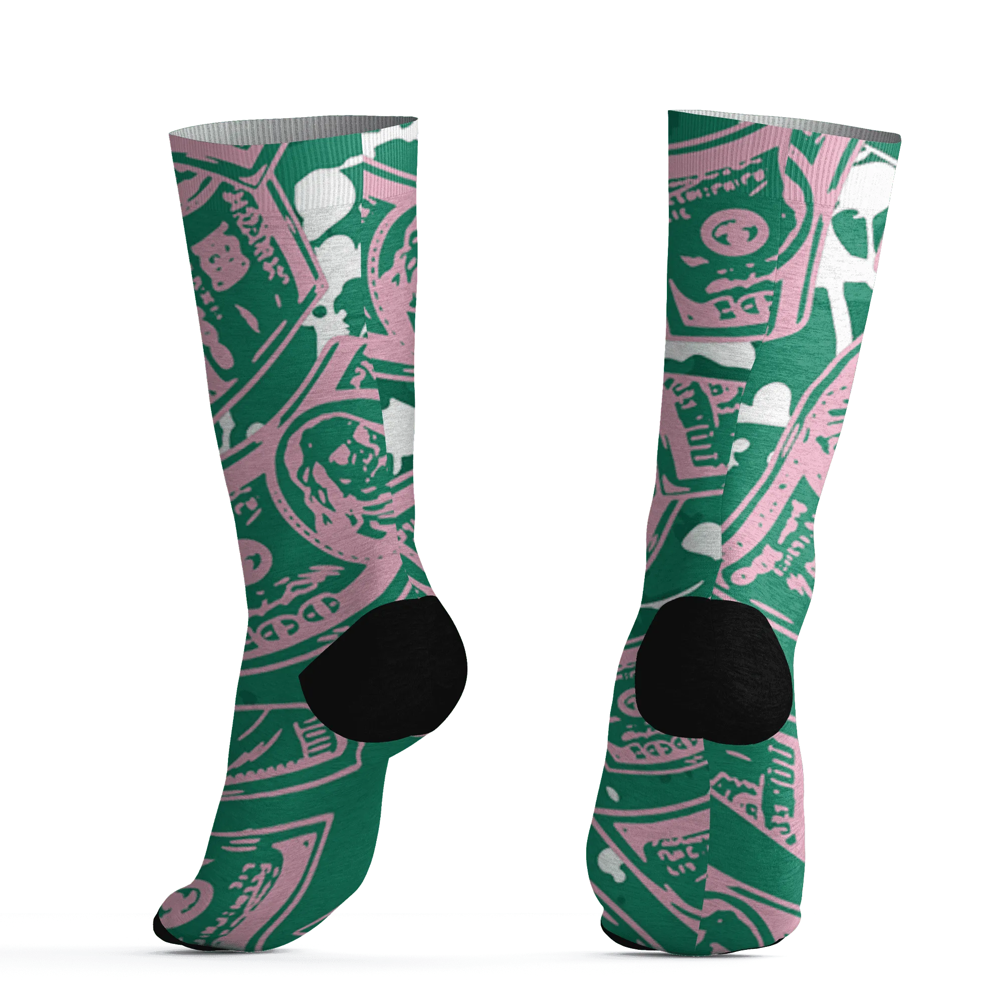 Dunk-Pink-Malachite-Medium-Soft-Low-Sail-Socks-Match-Money-Motive-BER-3D