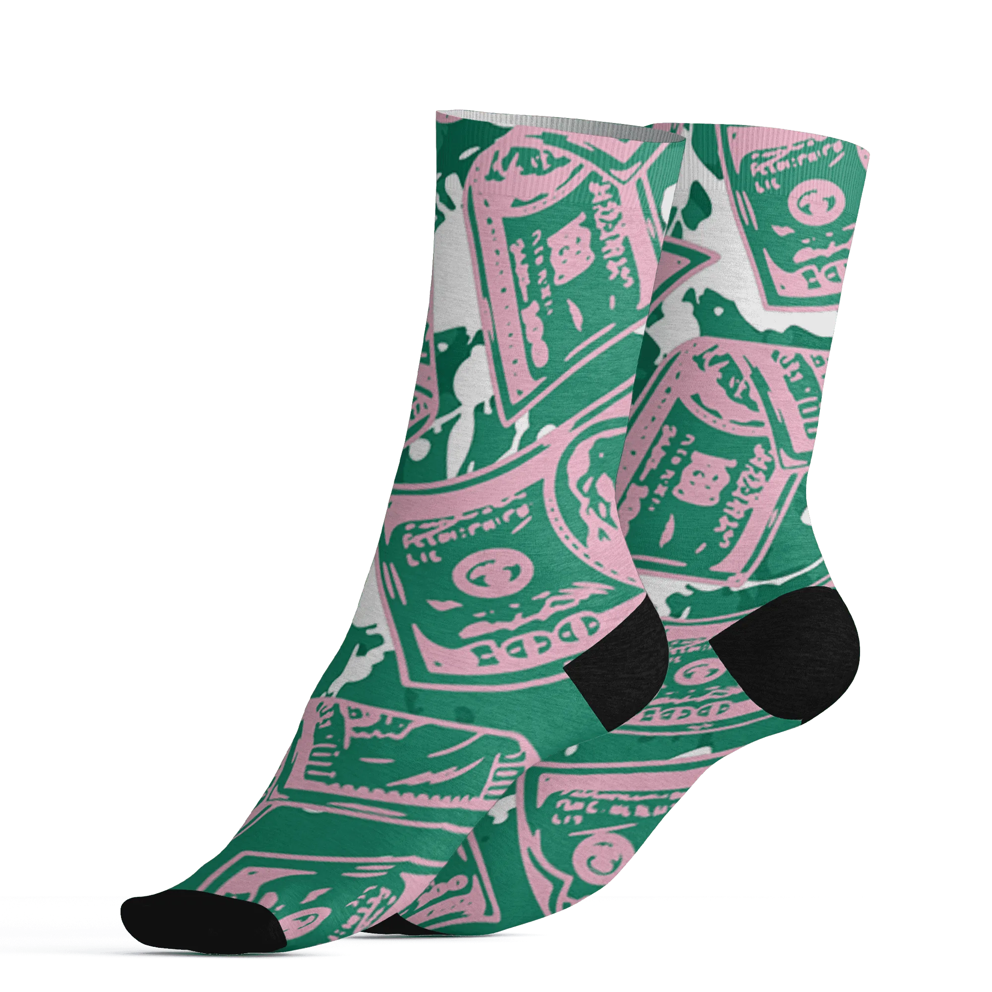 Dunk-Pink-Malachite-Medium-Soft-Low-Sail-Socks-Match-Money-Motive-BER-3D