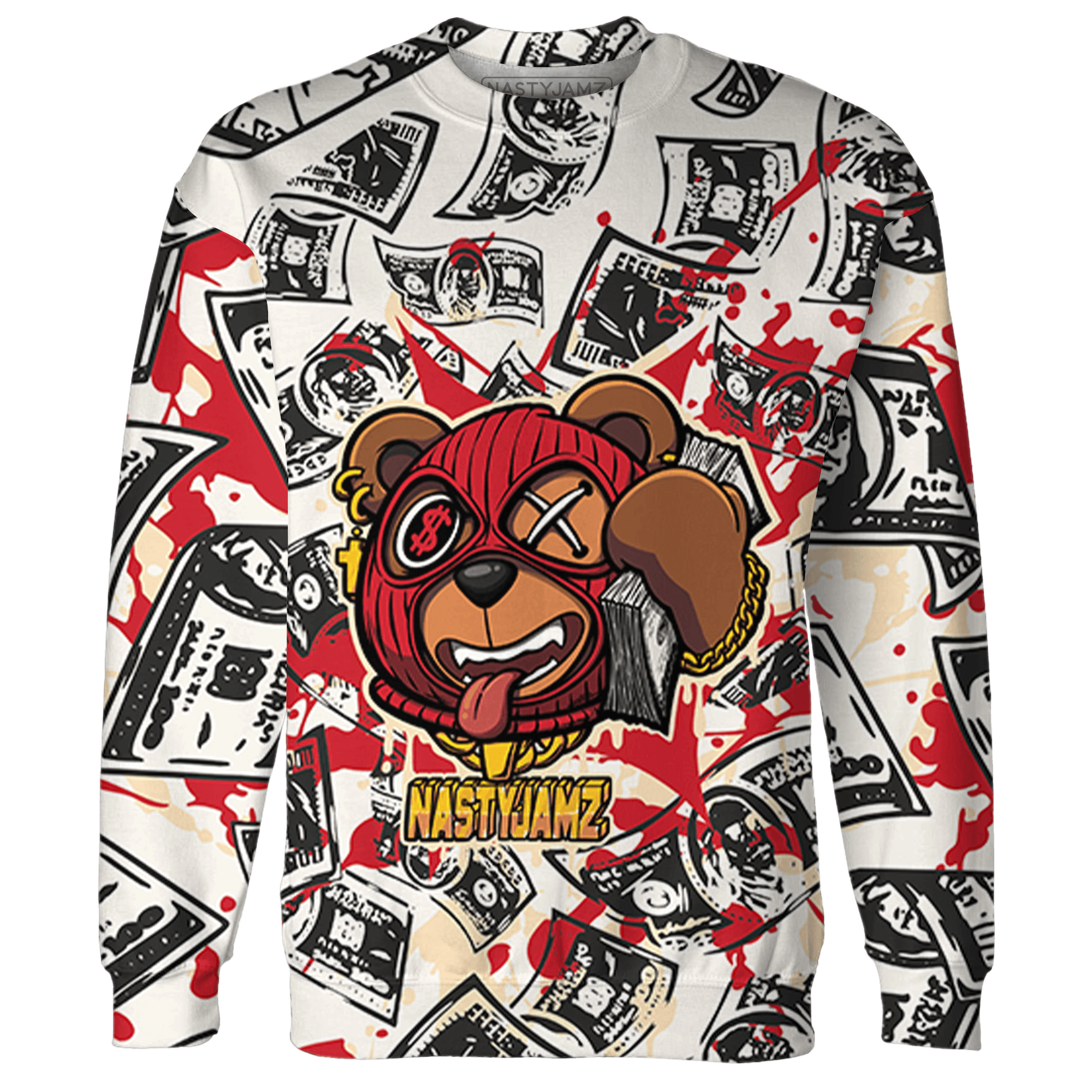 JD Jumman Jack Red Sweatshirt Match Money Motive BER 3D All-Over Print - NastyJamz