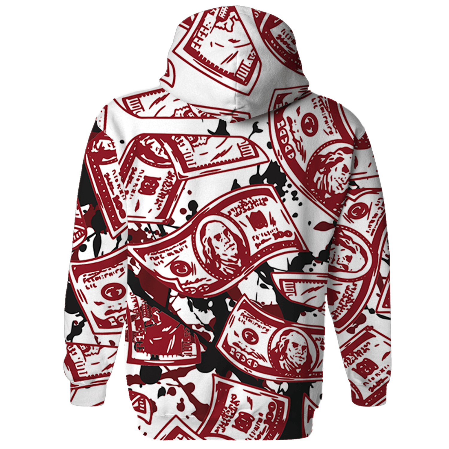 Cherry 12s Hoodie Match Money Motive BER 3D All-Over Print - NastyJamz