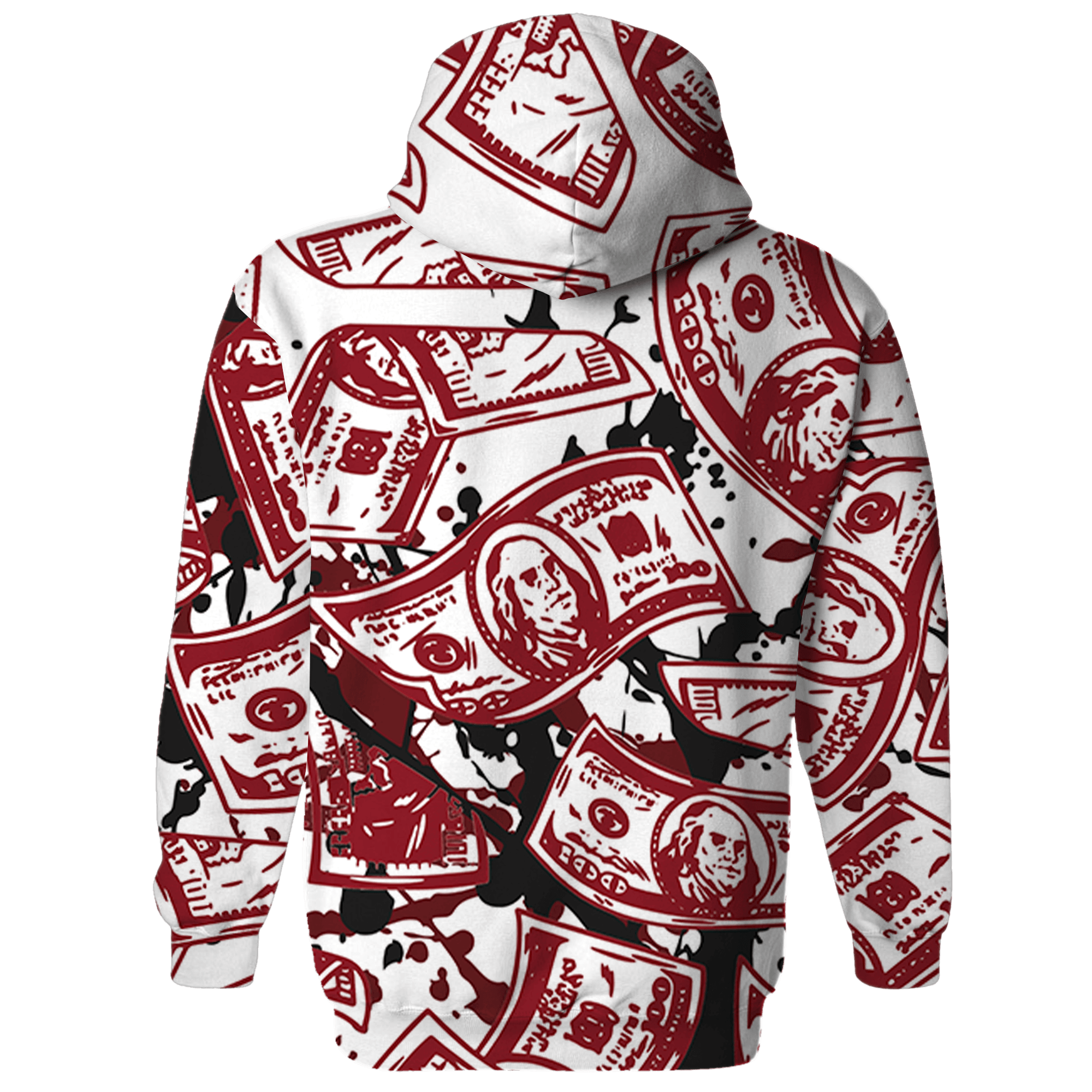 Cherry 12s Hoodie Match Money Motive BER 3D All-Over Print - NastyJamz