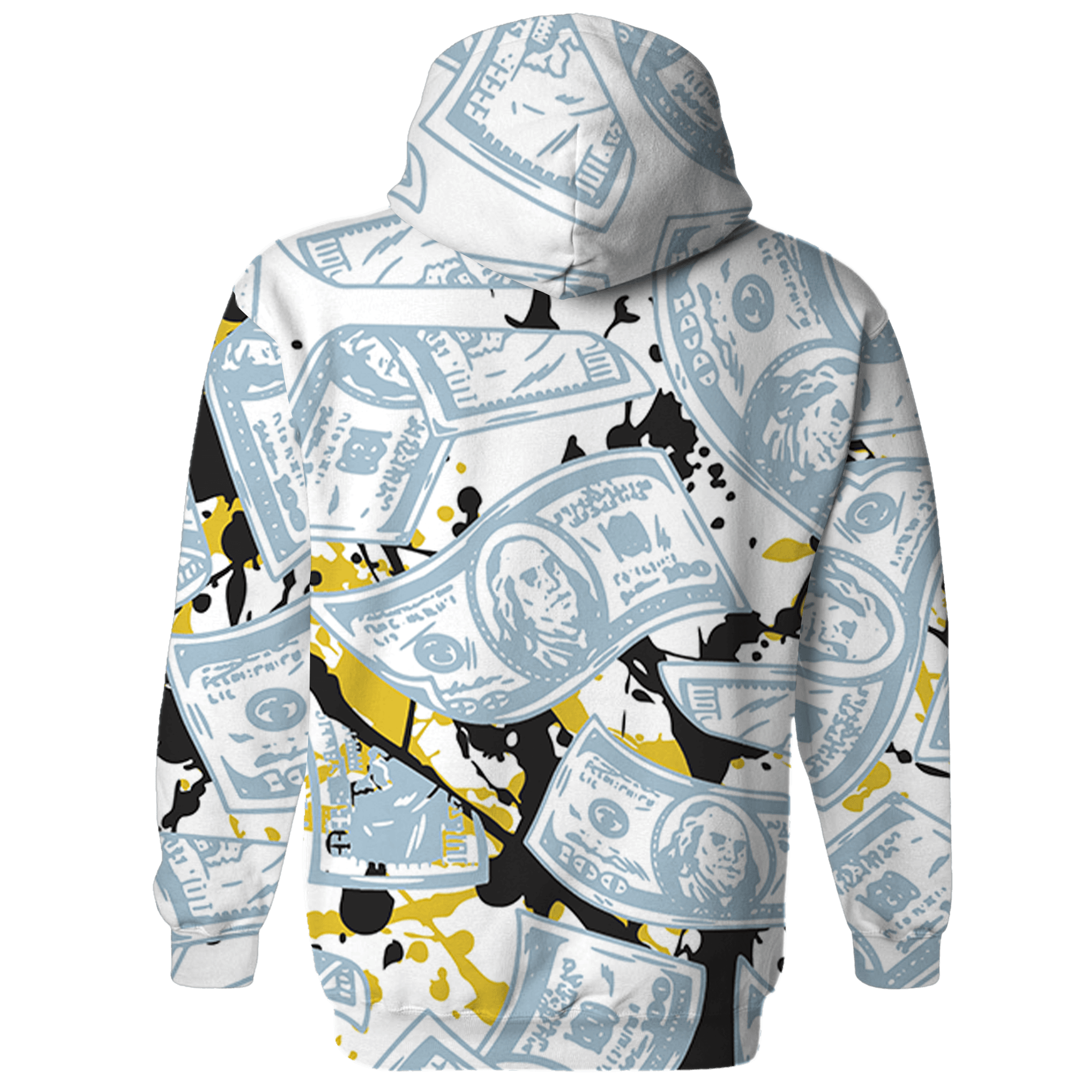 Blue Grey 13s Hoodie Match Money Motive BER 3D All-Over Print - NastyJamz