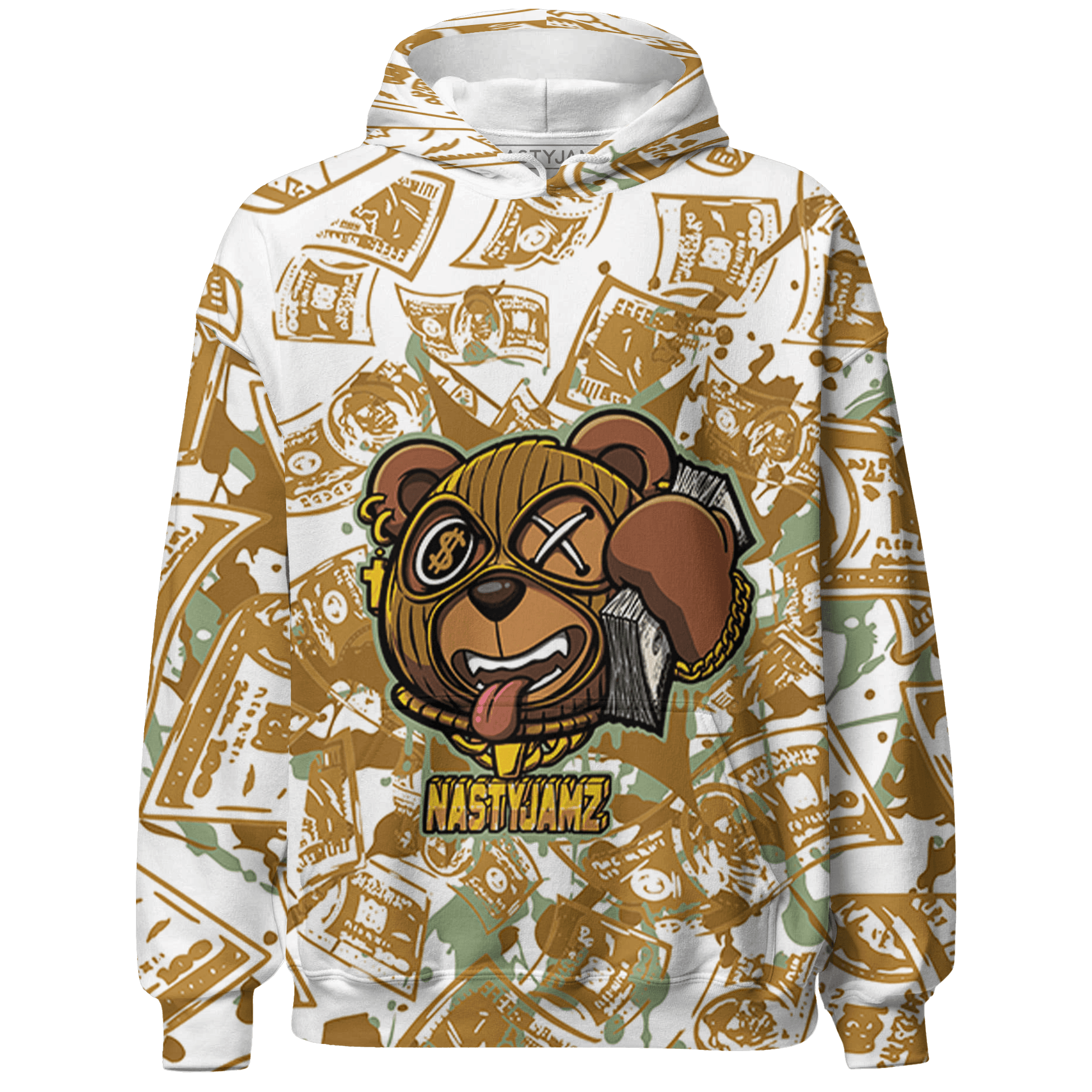 Wheat 13s Hoodie Match Money Motive BER 3D All-Over Print - NastyJamz