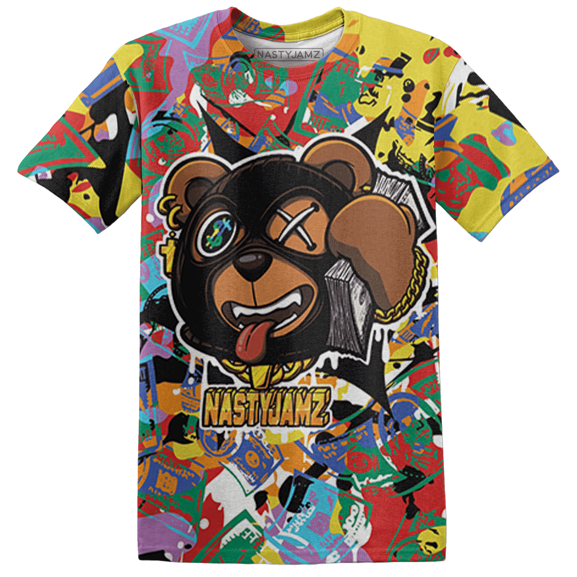 Mid GS Six Championships 1s T Shirt Match Money Motive BER 3D All-Over Print - NastyJamz
