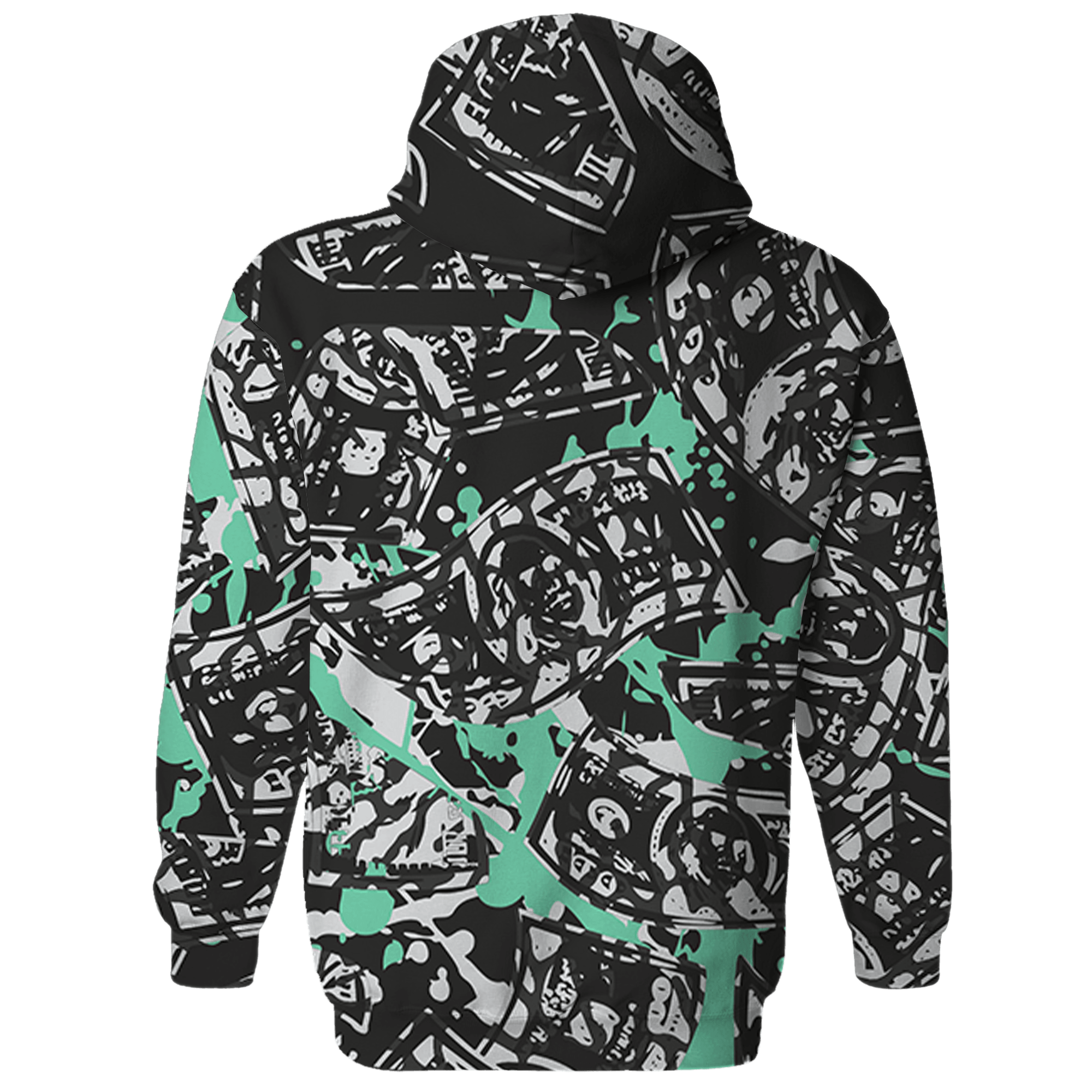 Green Glow 3s Hoodie Match Money Motive BER 3D All-Over Print - NastyJamz