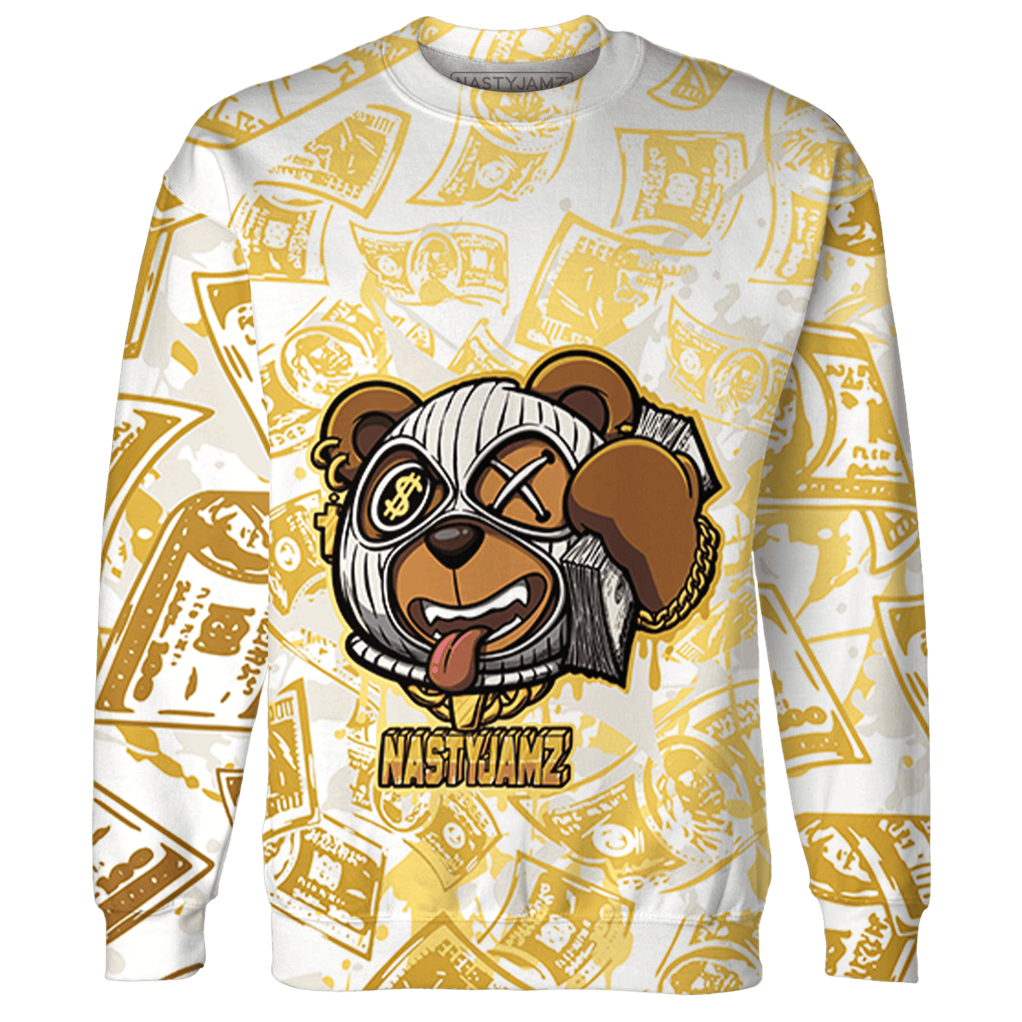 Sail 4s Sweatshirt Match Money Motive BER 3D All-Over Print - NastyJamz