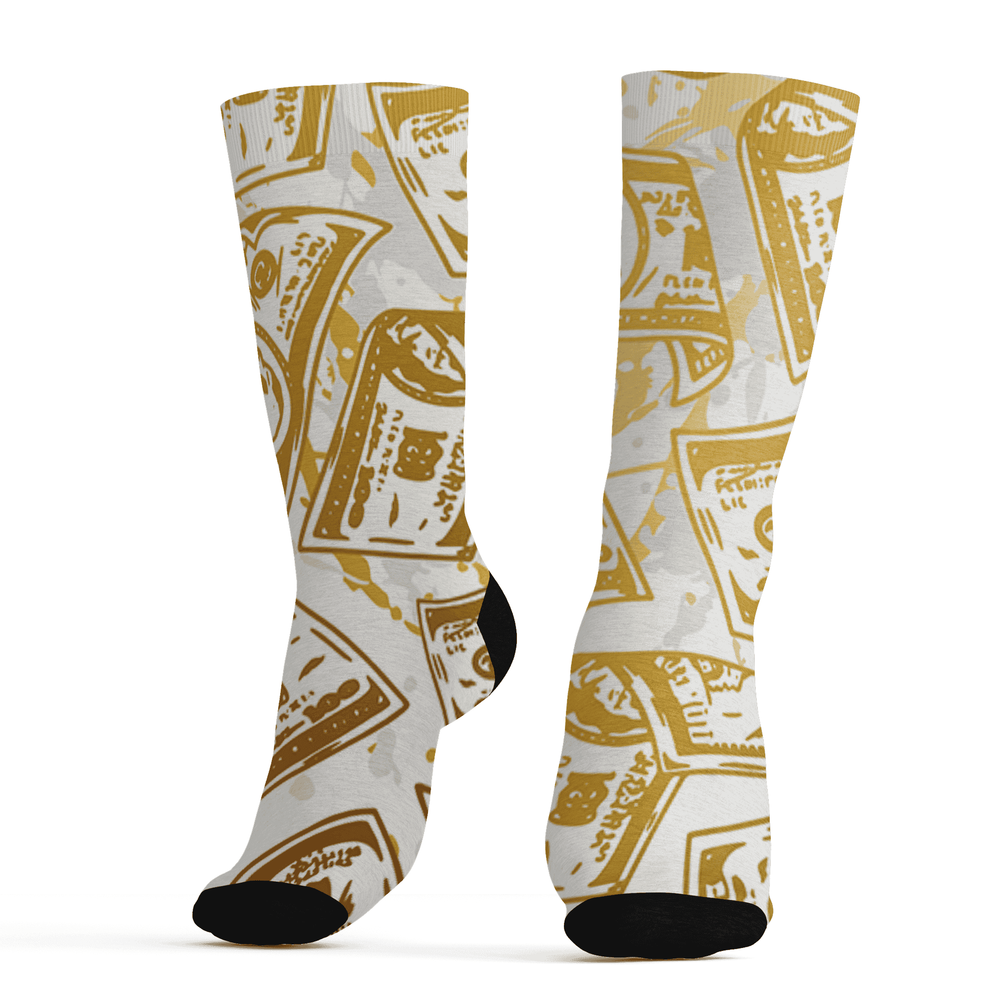 Sail 4s Socks Match Money Motive BER 3D All-Over Print - NastyJamz