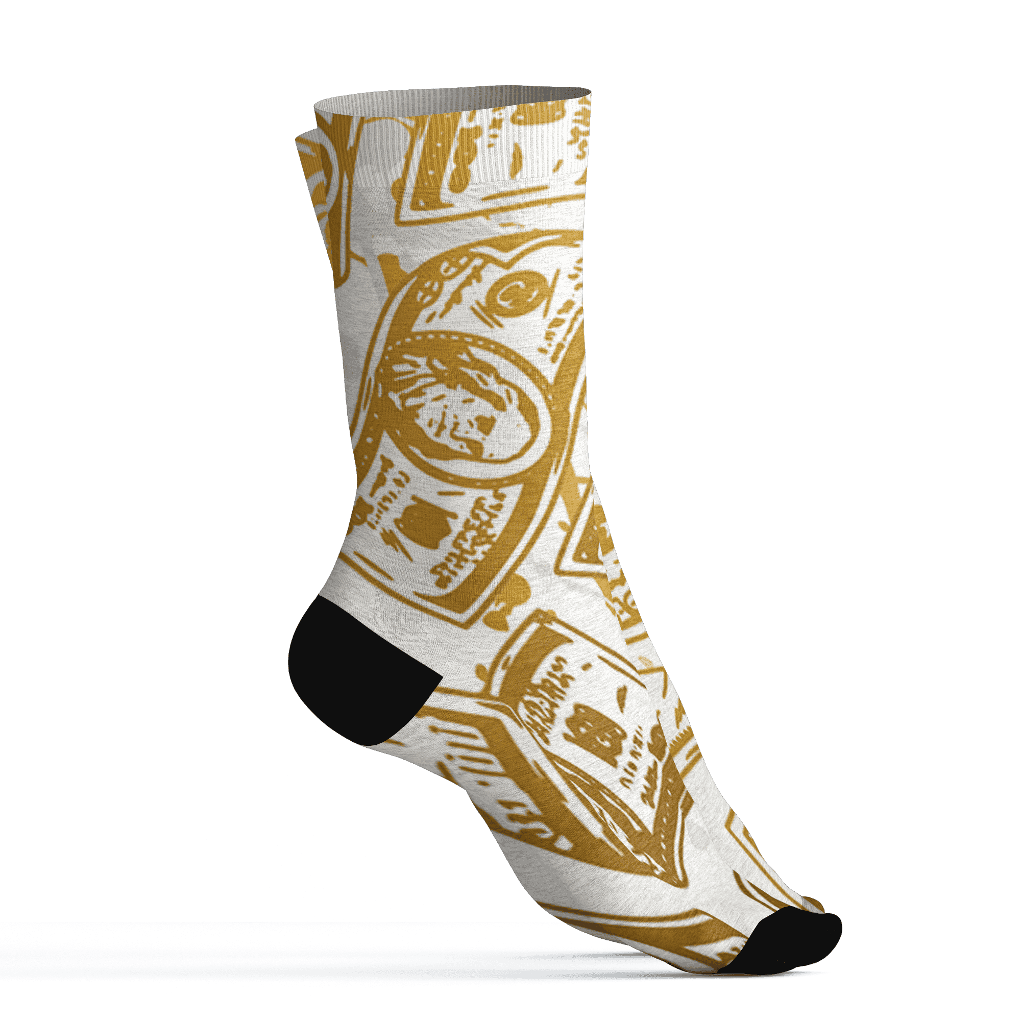 Sail 4s Socks Match Money Motive BER 3D All-Over Print - NastyJamz
