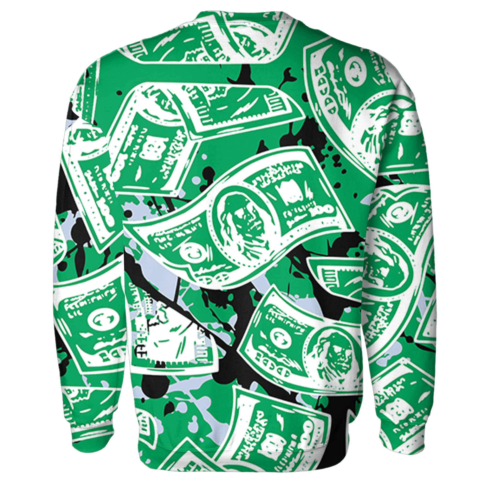Lucky Green 5s Sweatshirt Match Money Motive BER 3D All-Over Print - NastyJamz