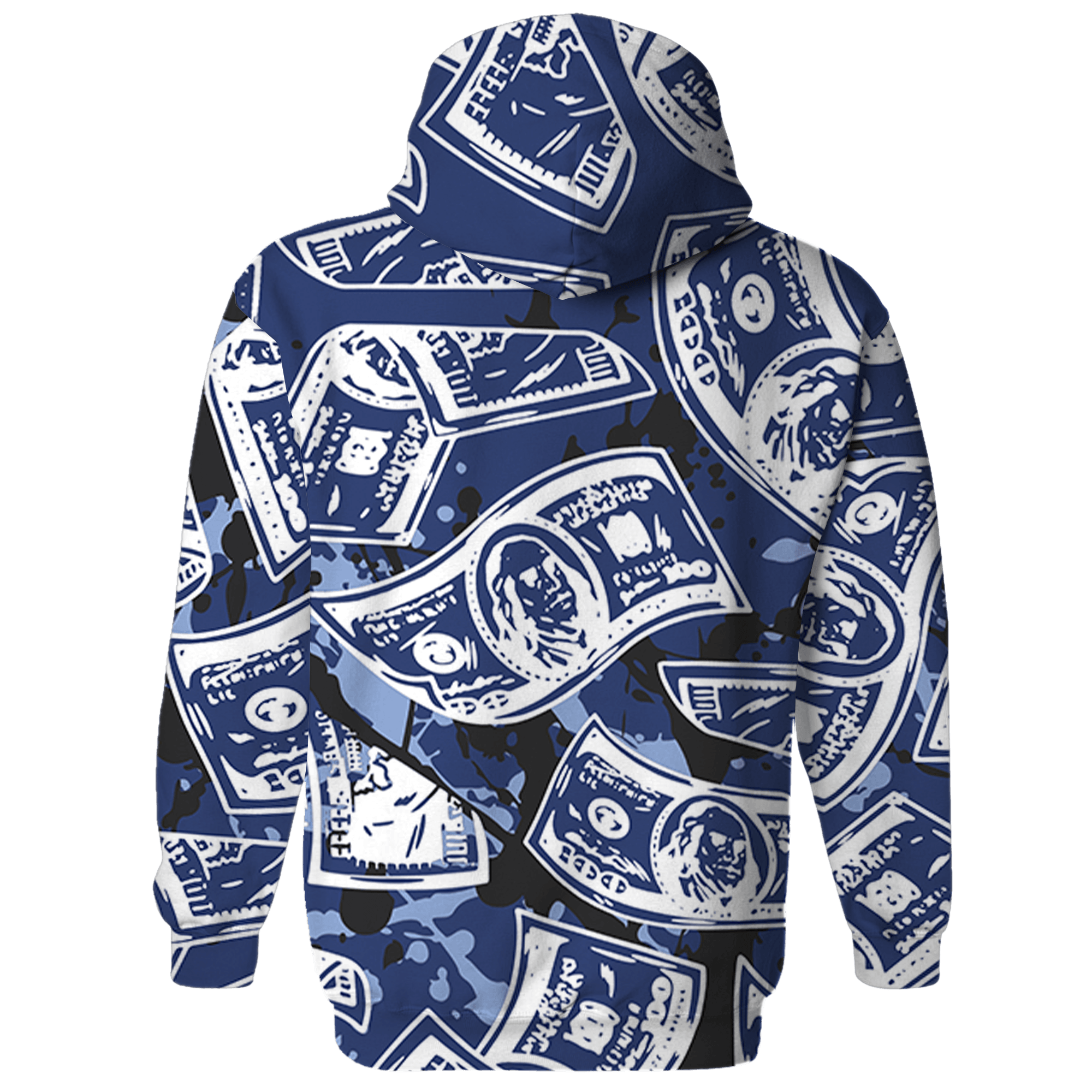 Midnight Navy 5s Hoodie Match Money Motive BER 3D All-Over Print - NastyJamz