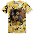 Yellow Ochre 6s T Shirt Match Money Motive BER 3D All-Over Print - NastyJamz