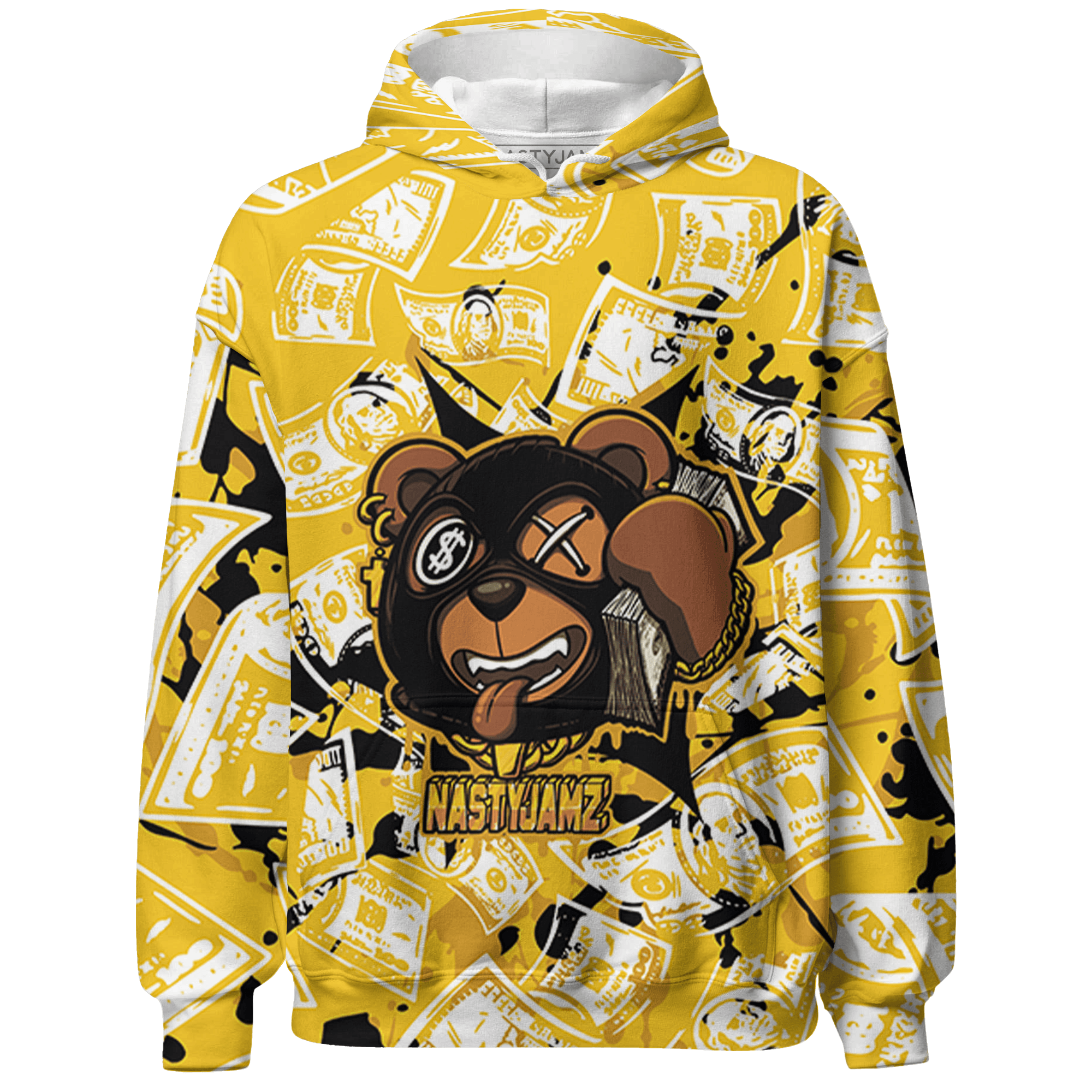 Yellow Ochre 6s Hoodie Match Money Motive BER 3D All-Over Print - NastyJamz