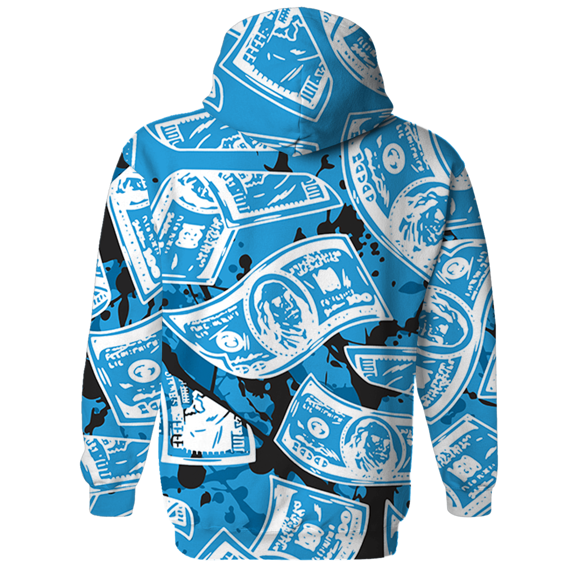 Powder Blue 9s Hoodie Match Money Motive BER 3D All-Over Print - NastyJamz