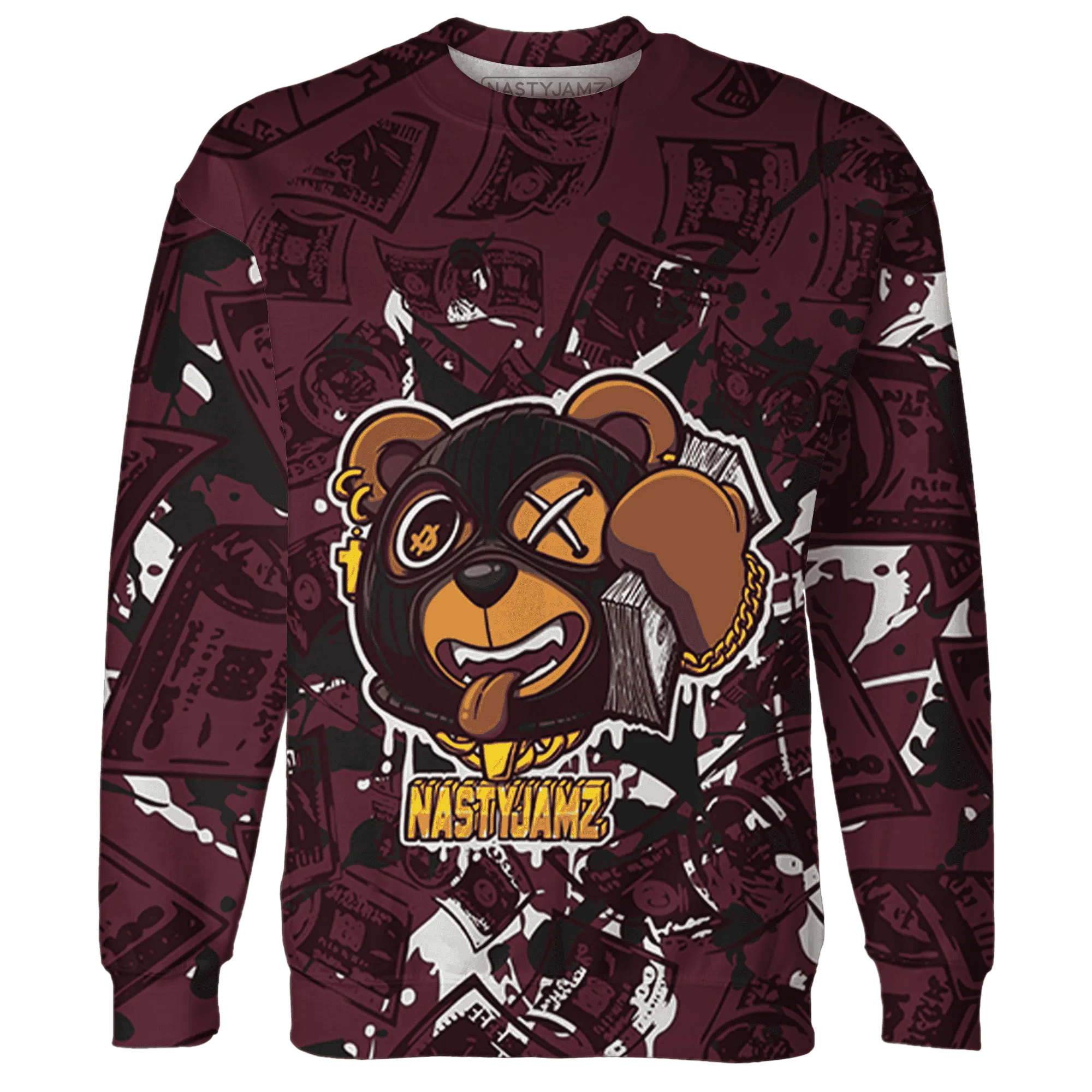 VaporMax-Night-Maron-Burgundy-Sweatshirt-Match-Money-Motive-BER-3D