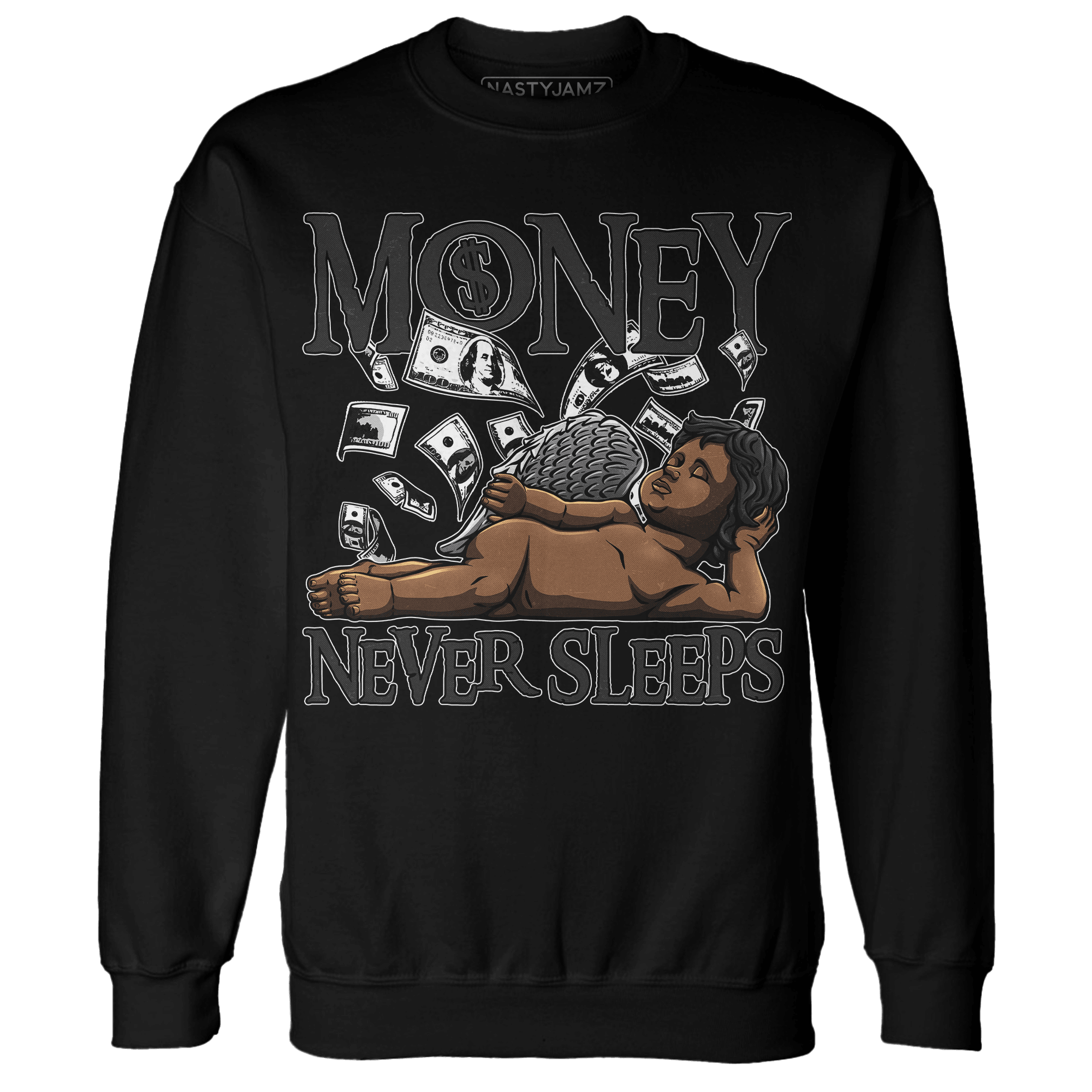 Low Space Jamz 11s Sweatshirt Match Money Never Sleeps - NastyJamz