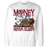 Retro Red Taxi 12s Sweatshirt Match Money Never Sleeps - NastyJamz