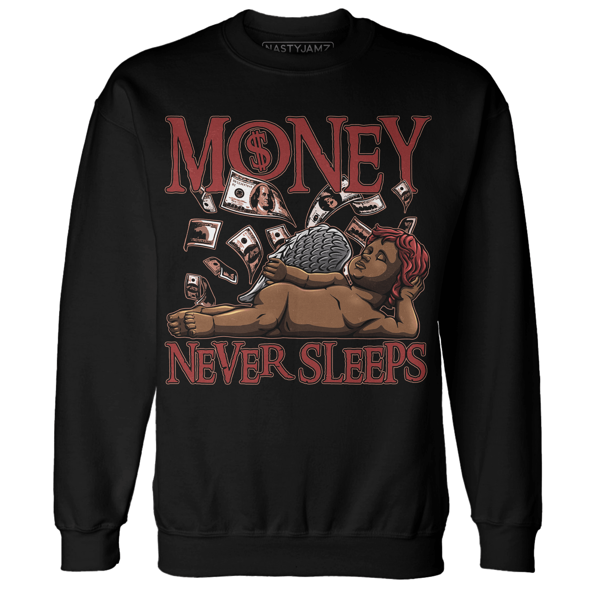Dune Red 13s Sweatshirt Match Money Never Sleeps - NastyJamz