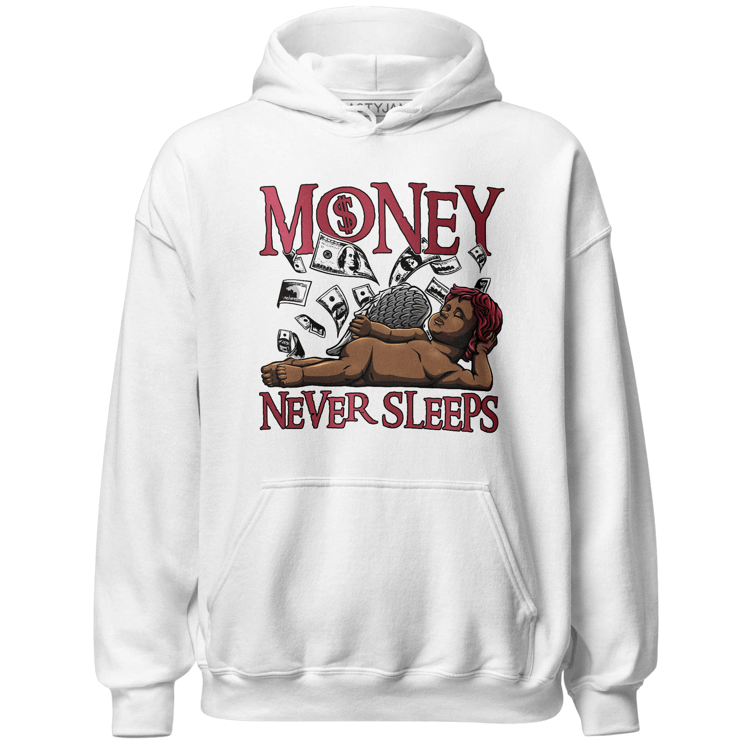High 85 Metallic Burgundy 1s Hoodie Match Money Never Sleeps - NastyJamz