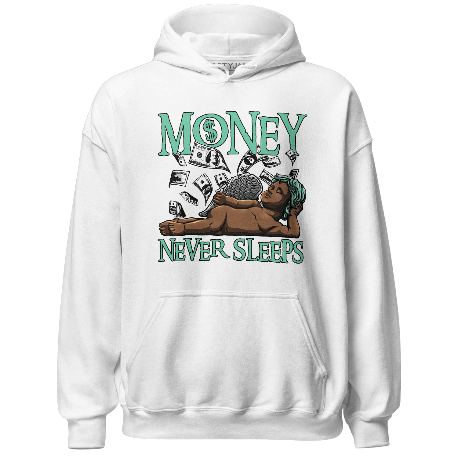 High OG Green Glow 1s Hoodie Match Money Never Sleeps - NastyJamz