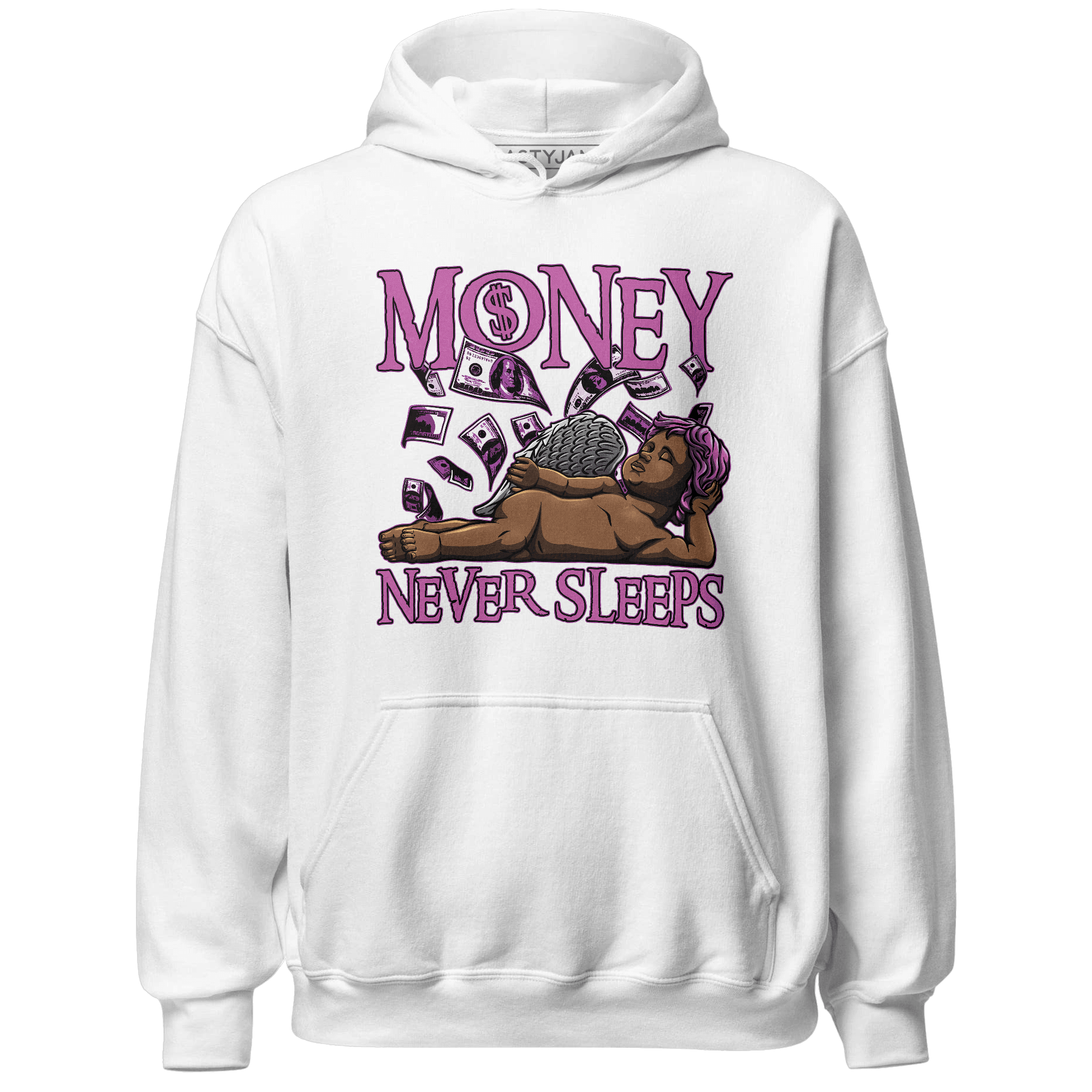 GS Hyper Violet 4s Hoodie Match Money Never Sleeps - NastyJamz