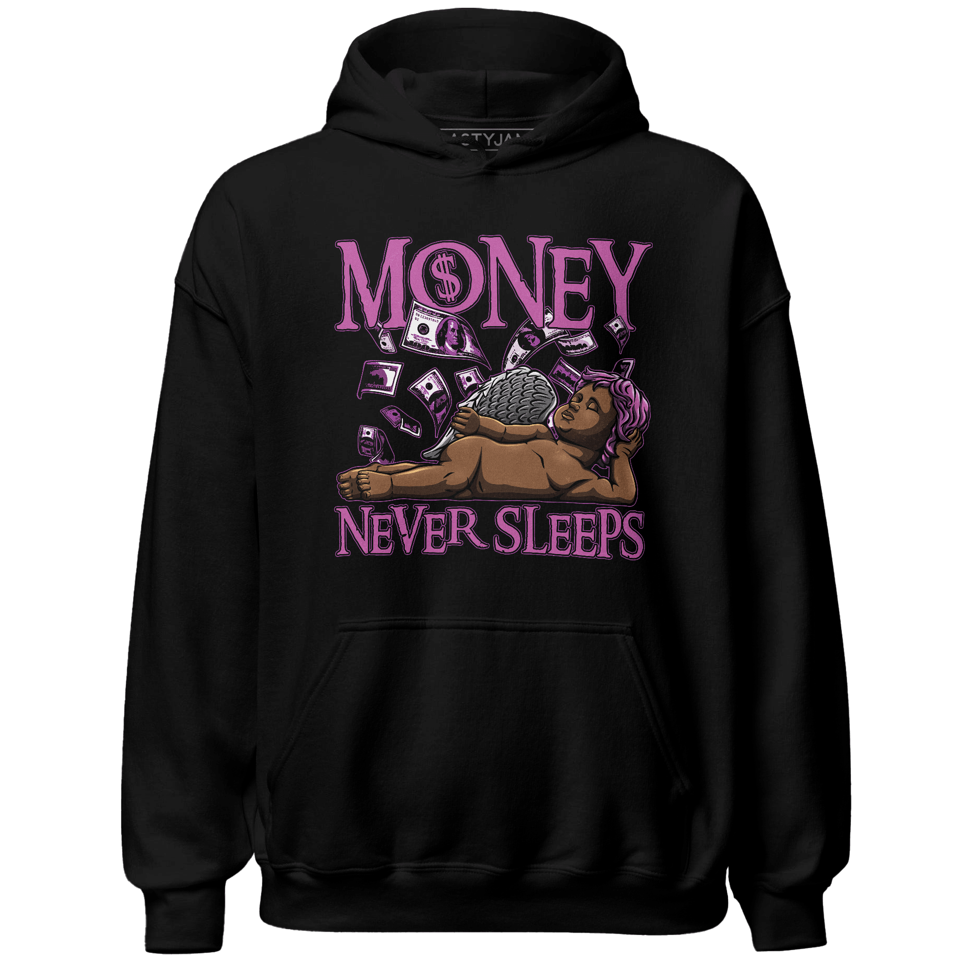 GS Hyper Violet 4s Hoodie Match Money Never Sleeps - NastyJamz