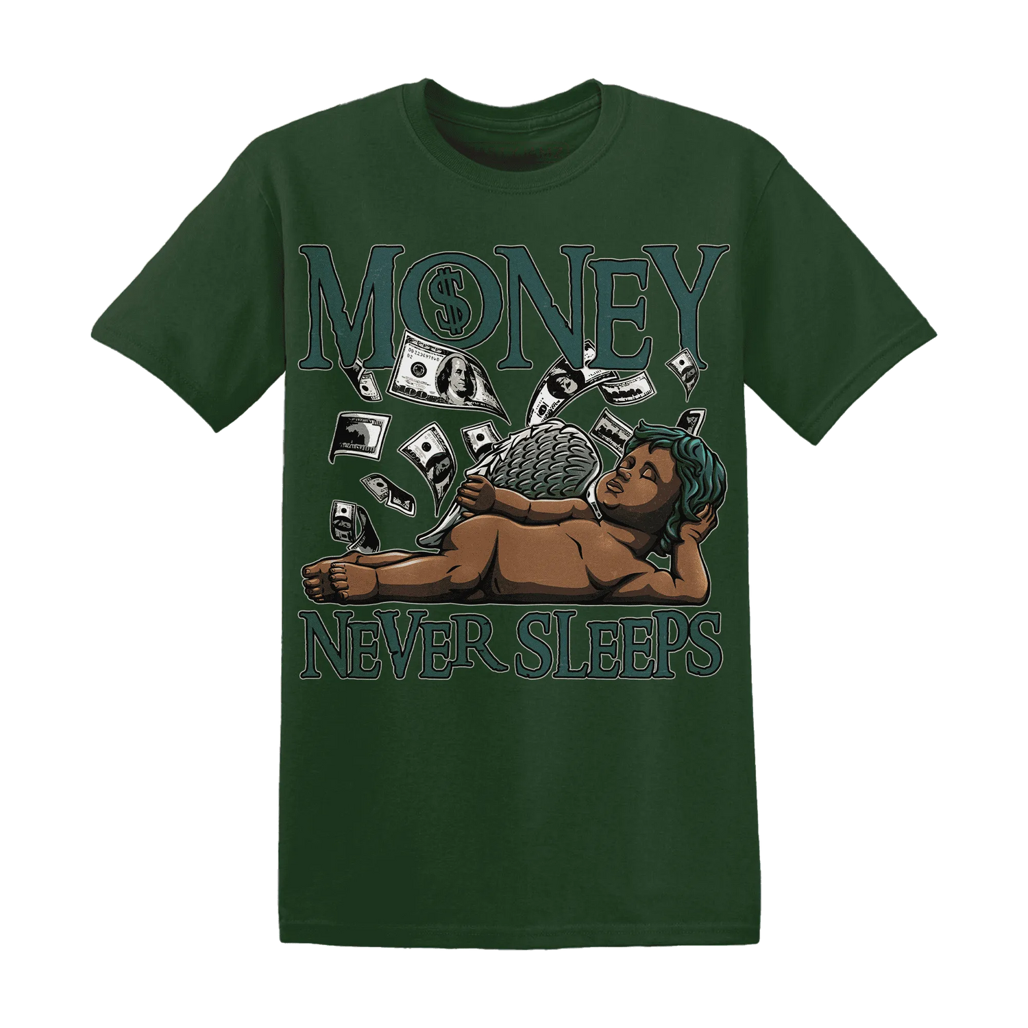 Oxidized-Green-4s-T-Shirt-Match-Money-Never-Sleeps