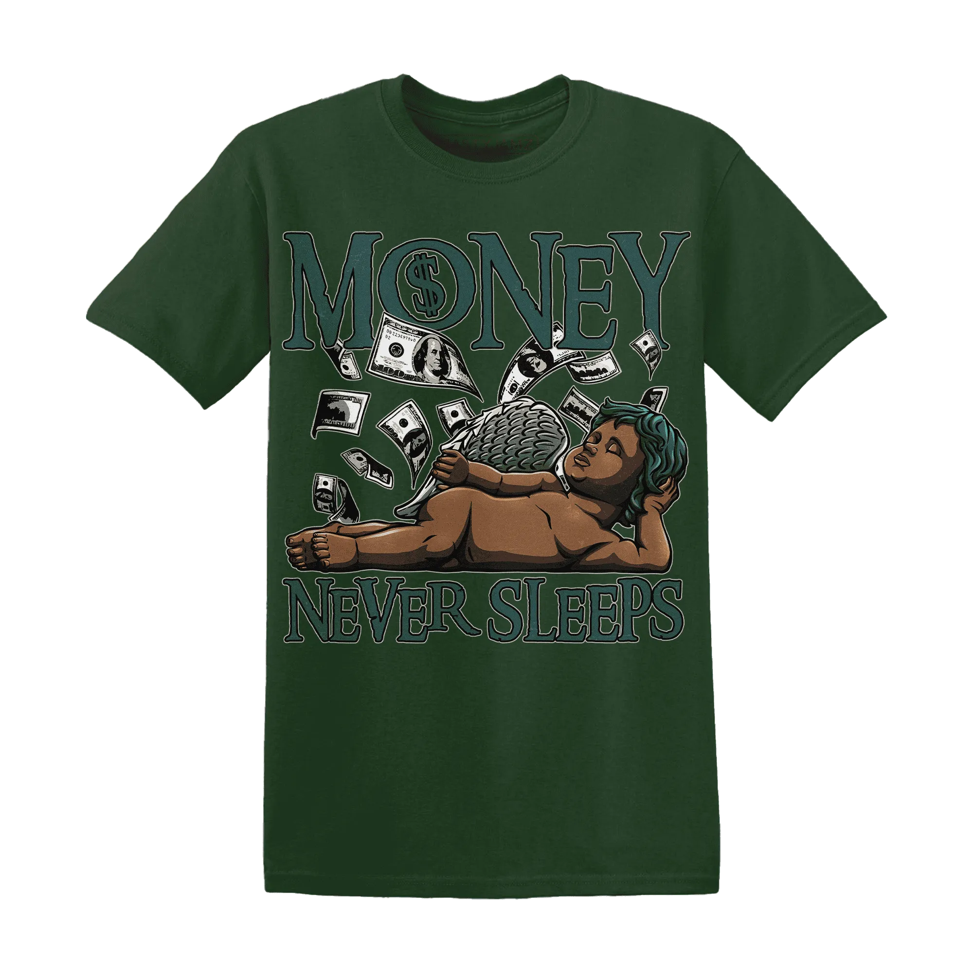 Oxidized-Green-4s-T-Shirt-Match-Money-Never-Sleeps