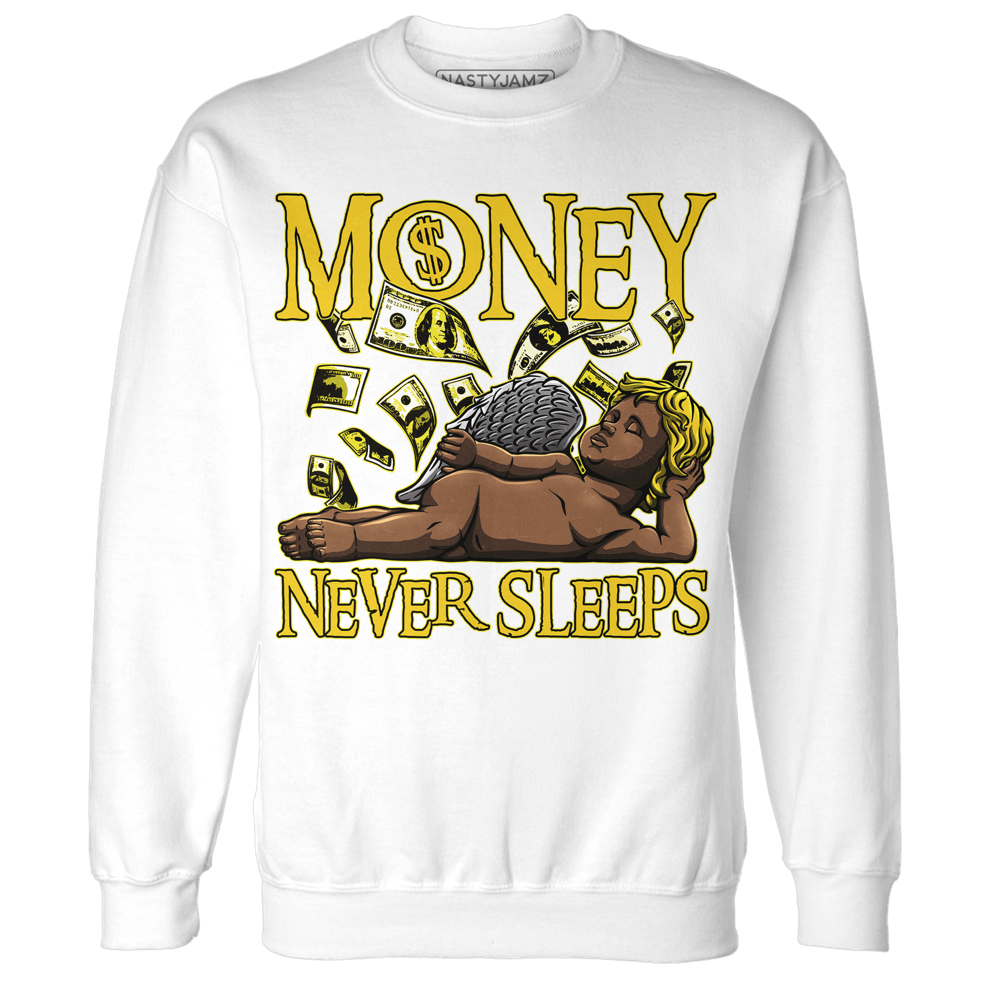 Vivid Sulfur 4s Sweatshirt Match Money Never Sleeps - NastyJamz