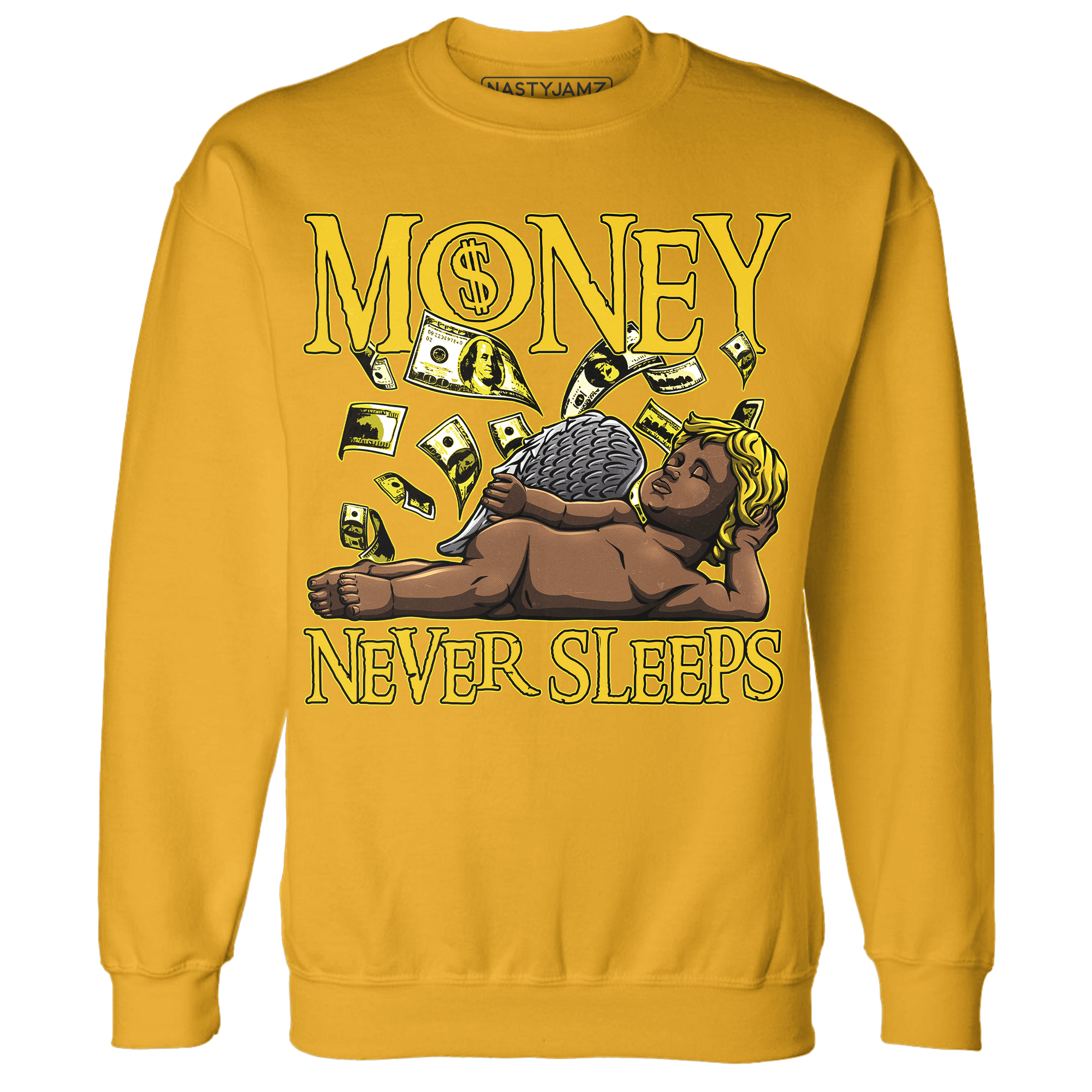 Vivid Sulfur 4s Sweatshirt Match Money Never Sleeps - NastyJamz