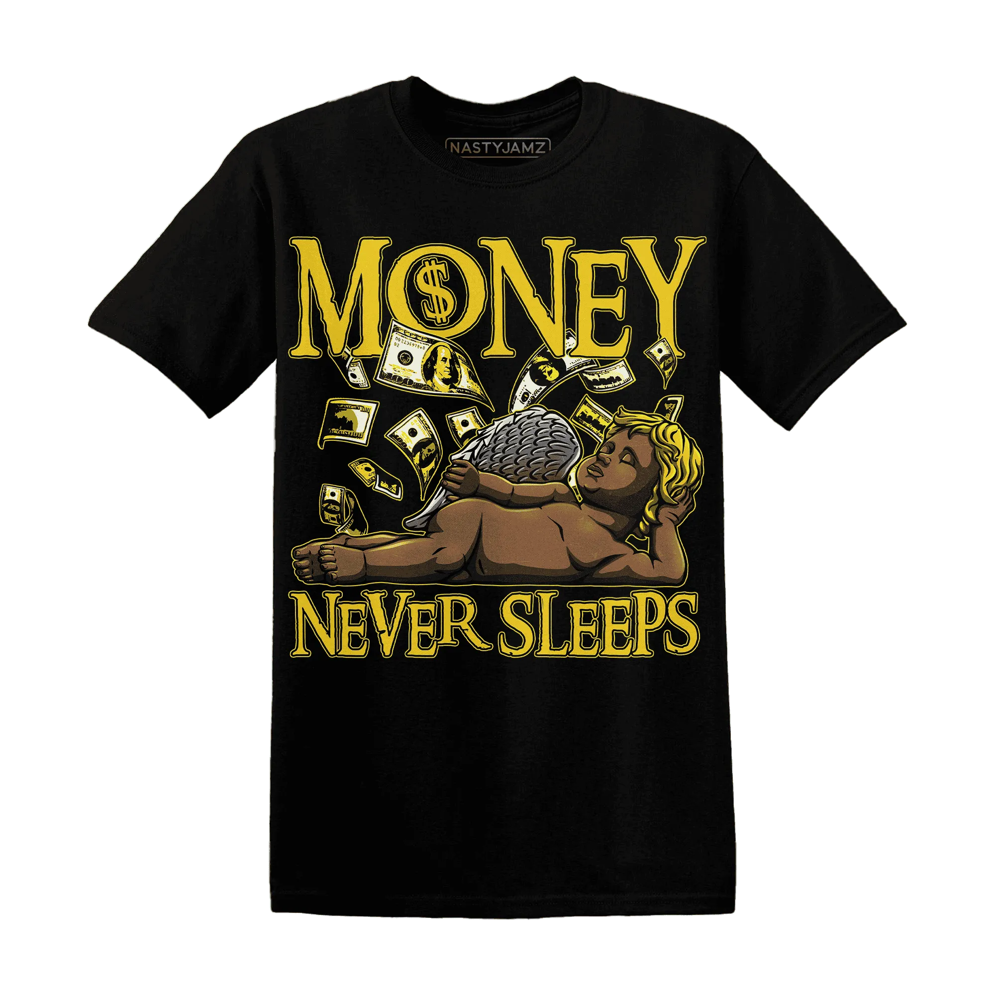 Vivid-Sulfur-4s-T-Shirt-Match-Money-Never-Sleeps