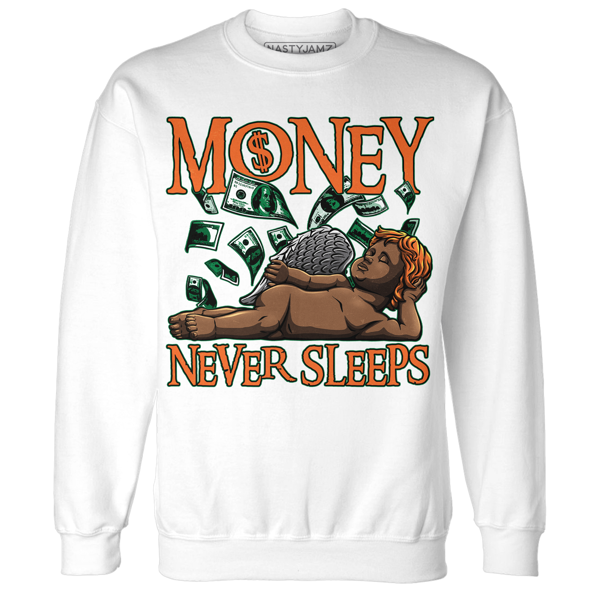 MAM Hurricanes 5s Sweatshirt Match Money Never Sleeps - NastyJamz