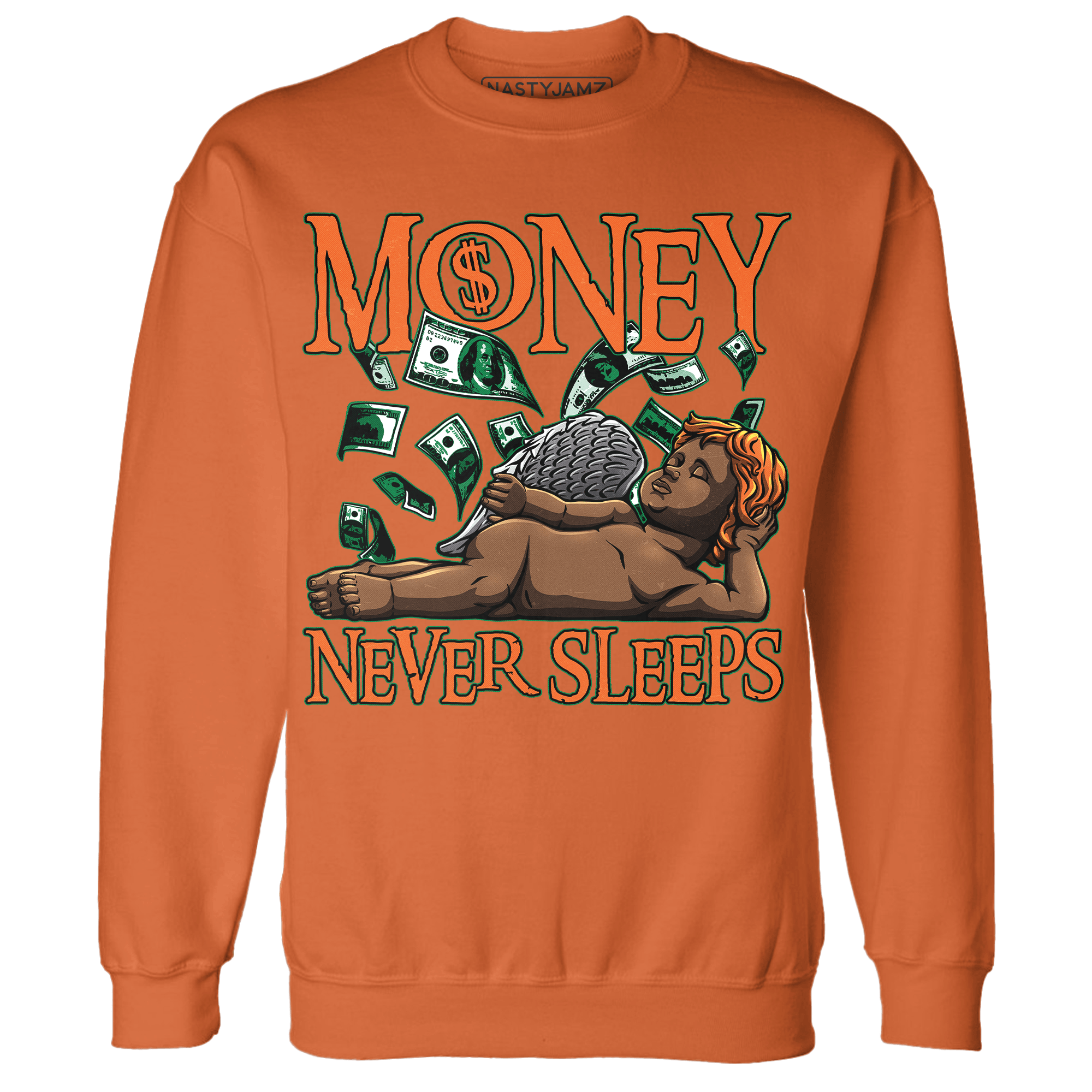 MAM Hurricanes 5s Sweatshirt Match Money Never Sleeps - NastyJamz