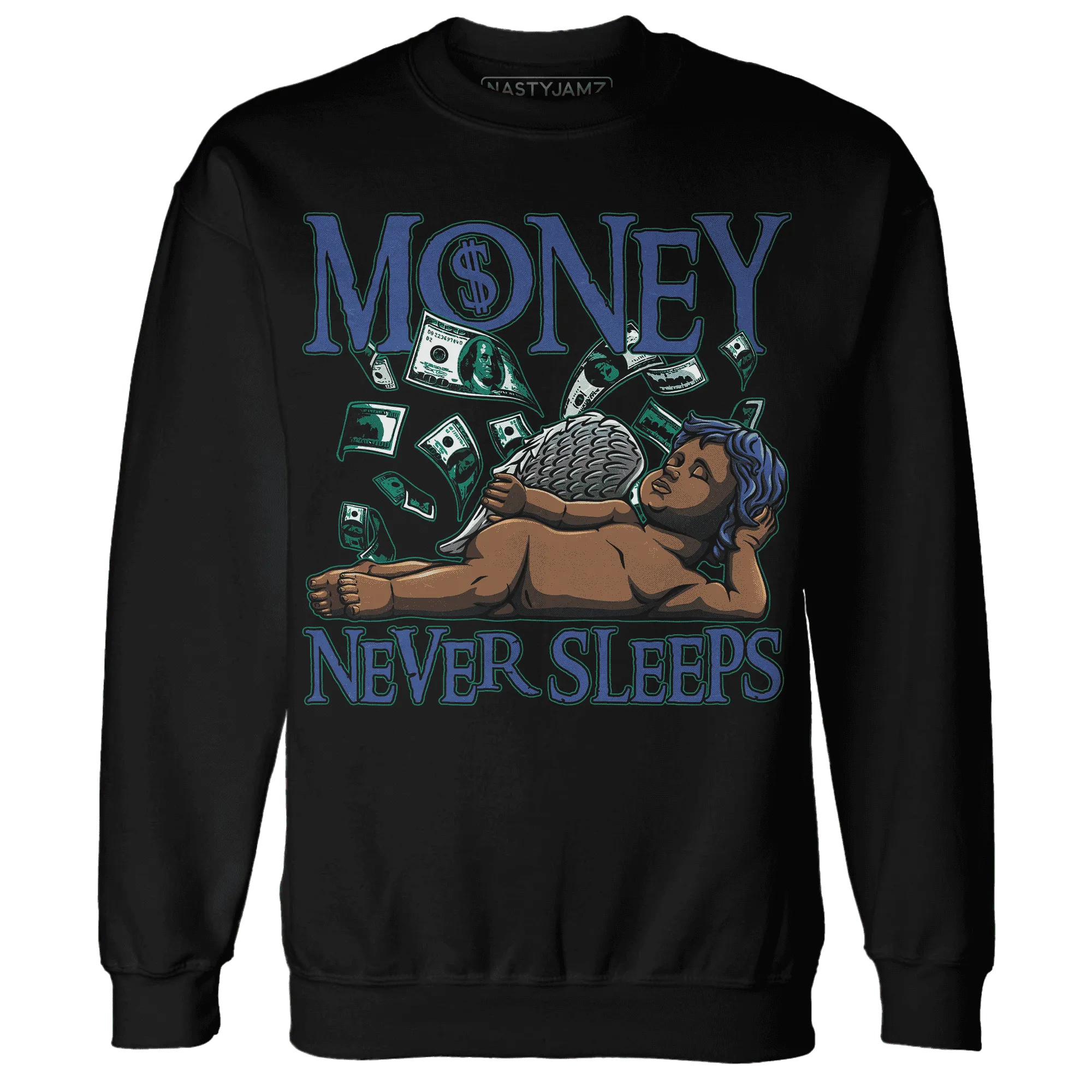 Dunk-Hyper-Royal-Malachite-NastyJamz-Sweatshirt-Match-Money-Never-Sleeps