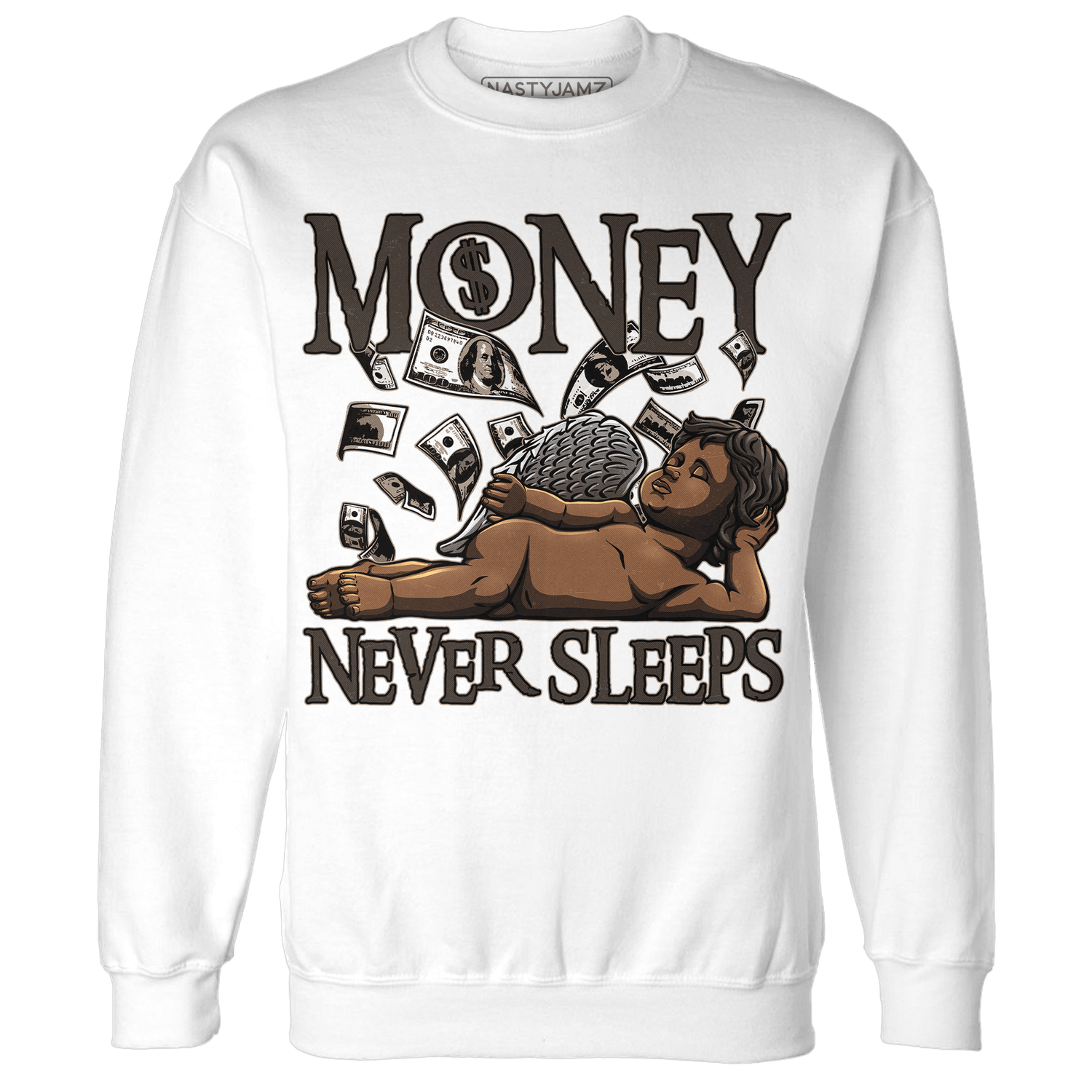 Dunk Low Baroque Brown Sweatshirt Match Money Never Sleeps - NastyJamz