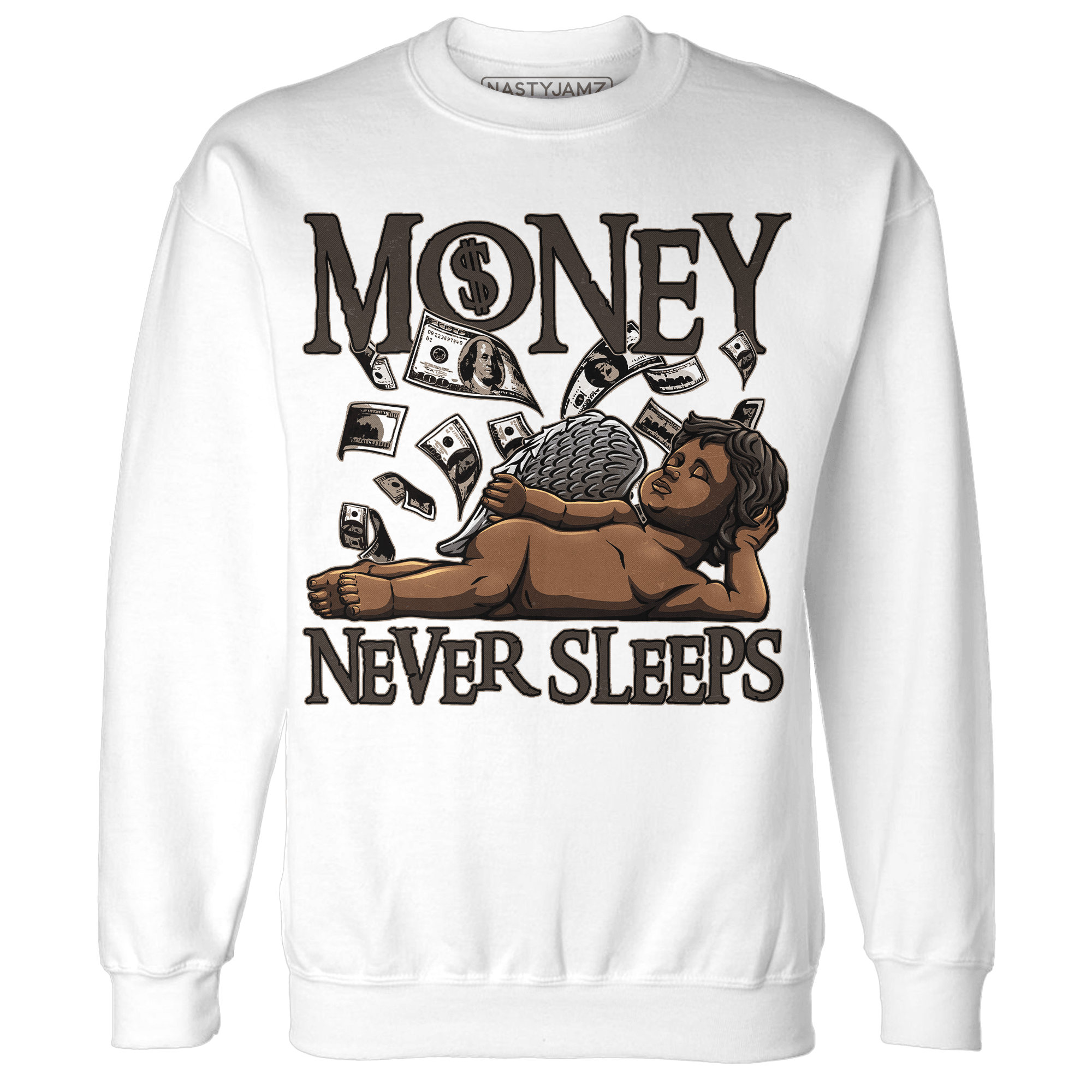 Dunk Low Baroque Brown Sweatshirt Match Money Never Sleeps - NastyJamz
