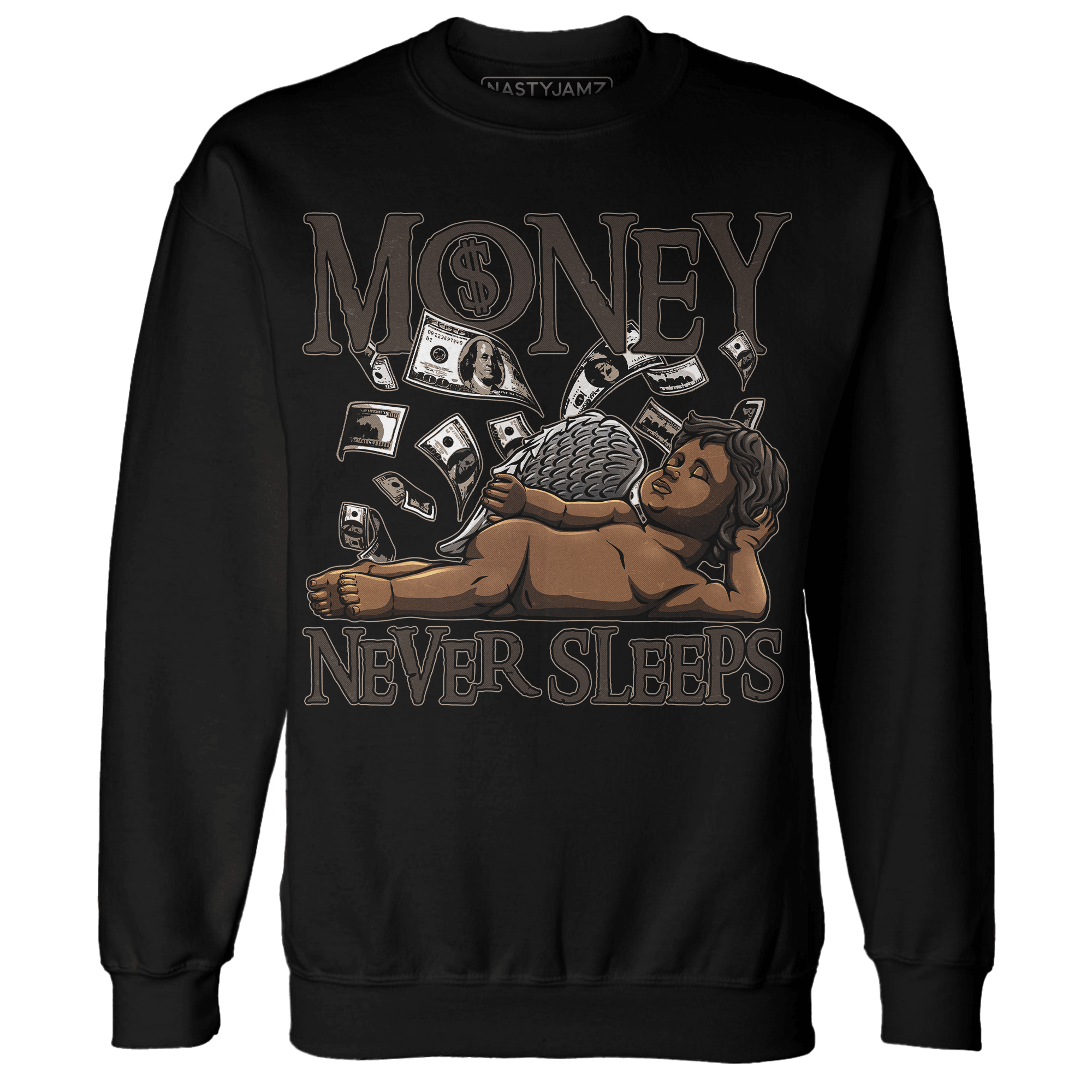 Dunk Low Baroque Brown Sweatshirt Match Money Never Sleeps - NastyJamz