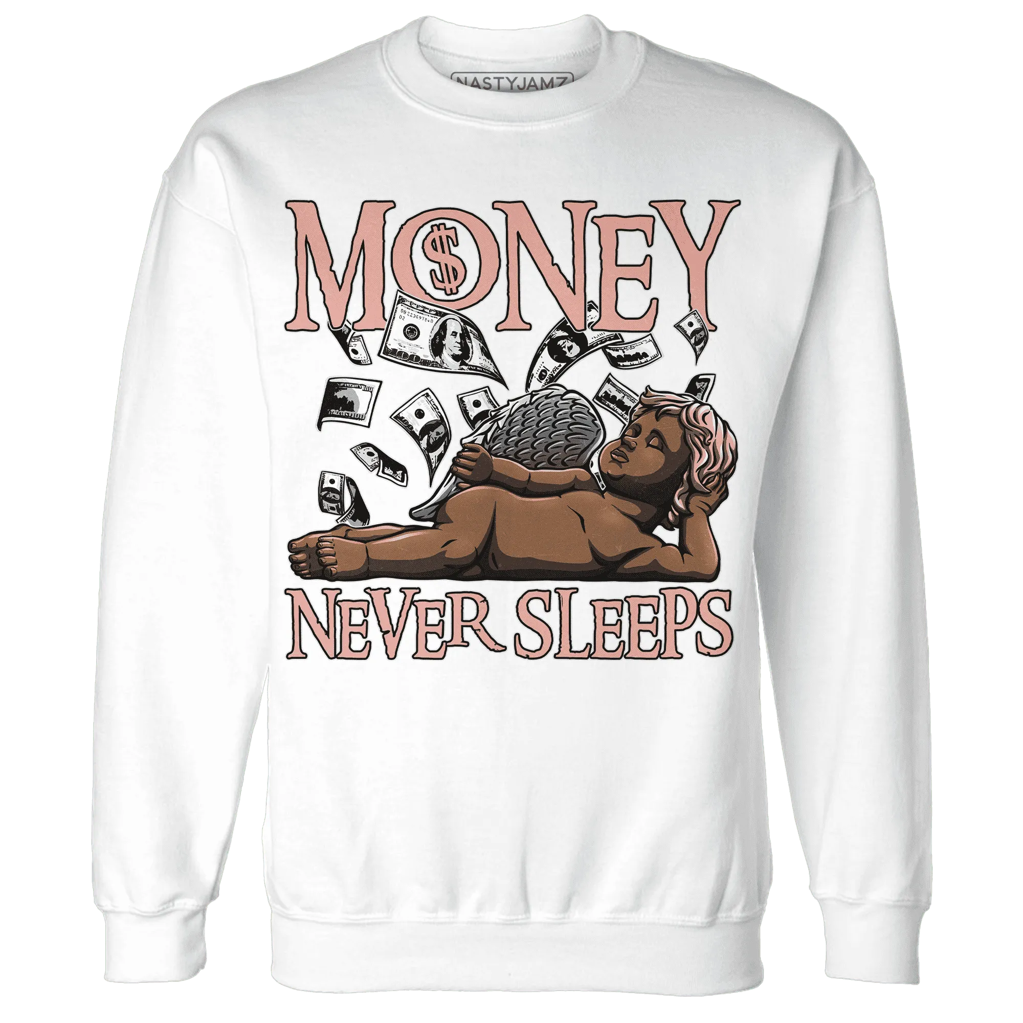Dunk-Low-Glacier-Blue-Arctic-Orange-NastyJamz-Sweatshirt-Match-Money-Never-Sleeps
