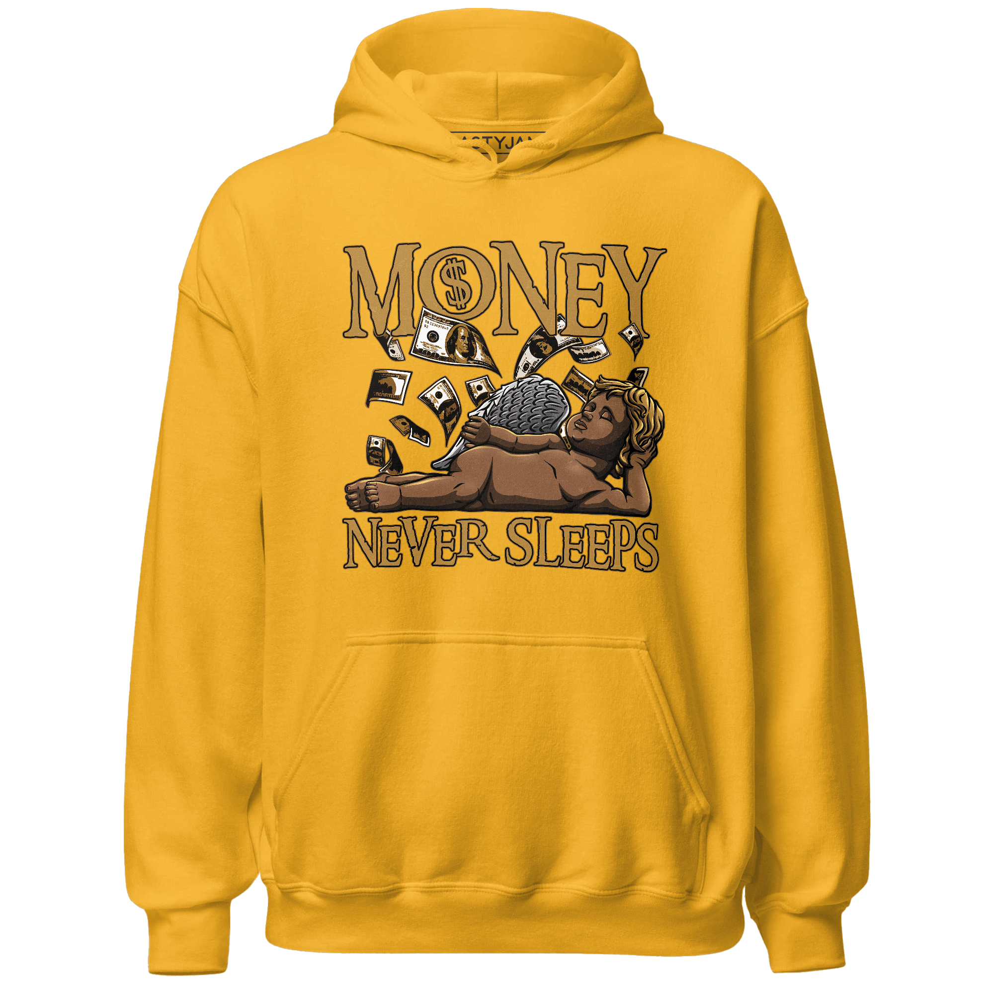 Wheat 13s Hoodie Match Money Never Sleeps - NastyJamz
