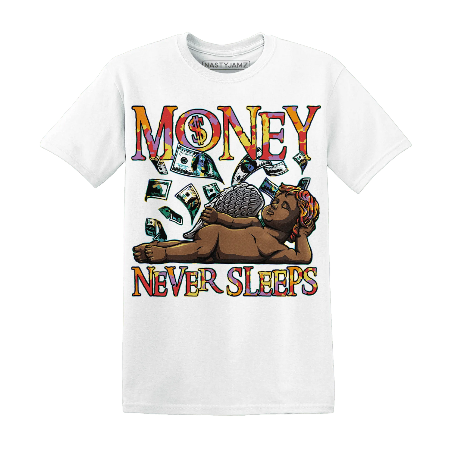 Mid-GS-Six-Championships-1s-T-Shirt-Match-Money-Never-Sleeps