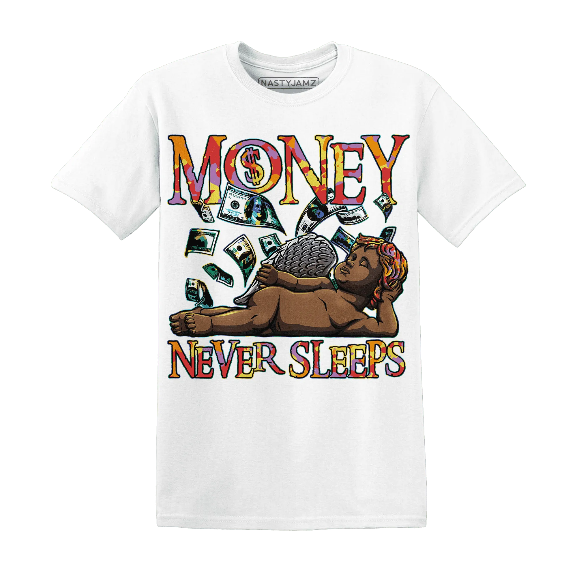 Mid-GS-Six-Championships-1s-T-Shirt-Match-Money-Never-Sleeps