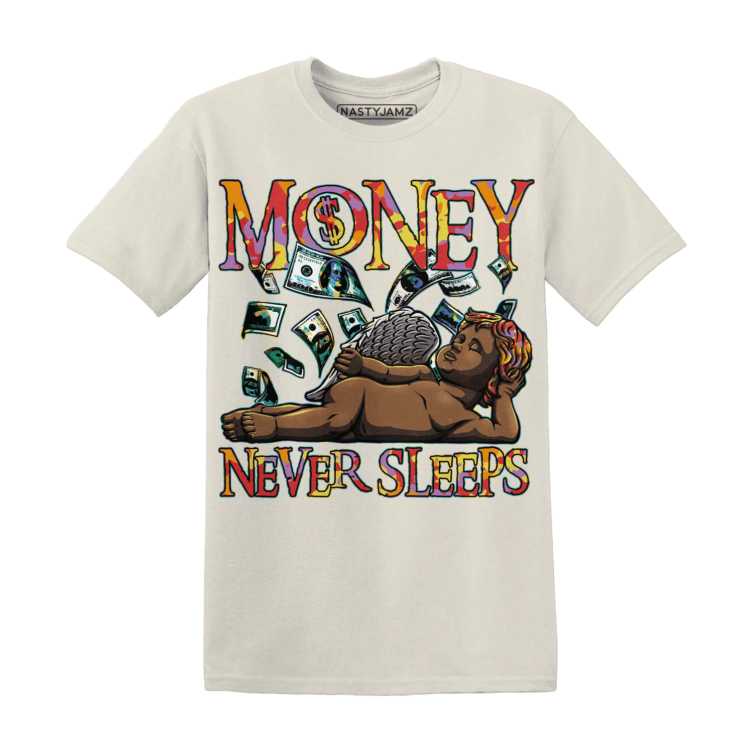 Mid-GS-Six-Championships-1s-T-Shirt-Match-Money-Never-Sleeps