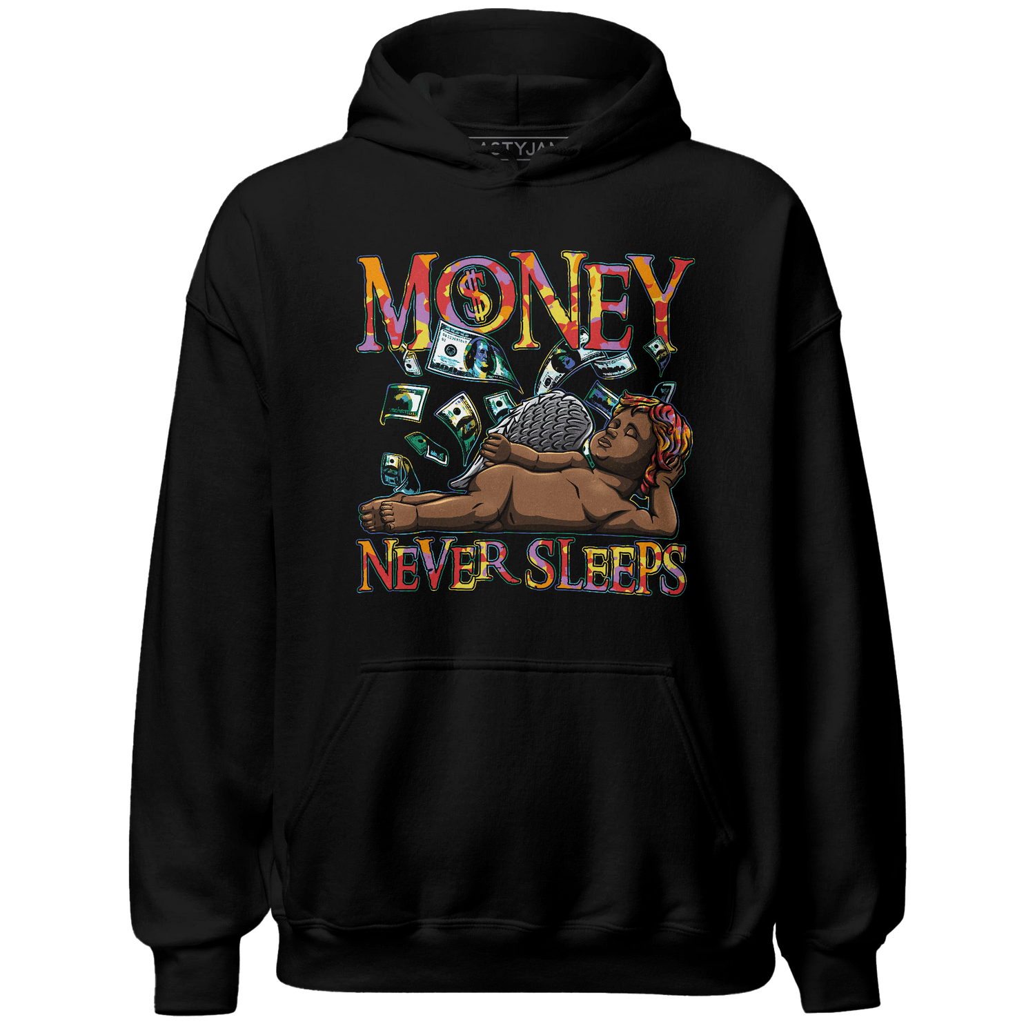 Mid GS Six Championships 1s Hoodie Match Money Never Sleeps - NastyJamz
