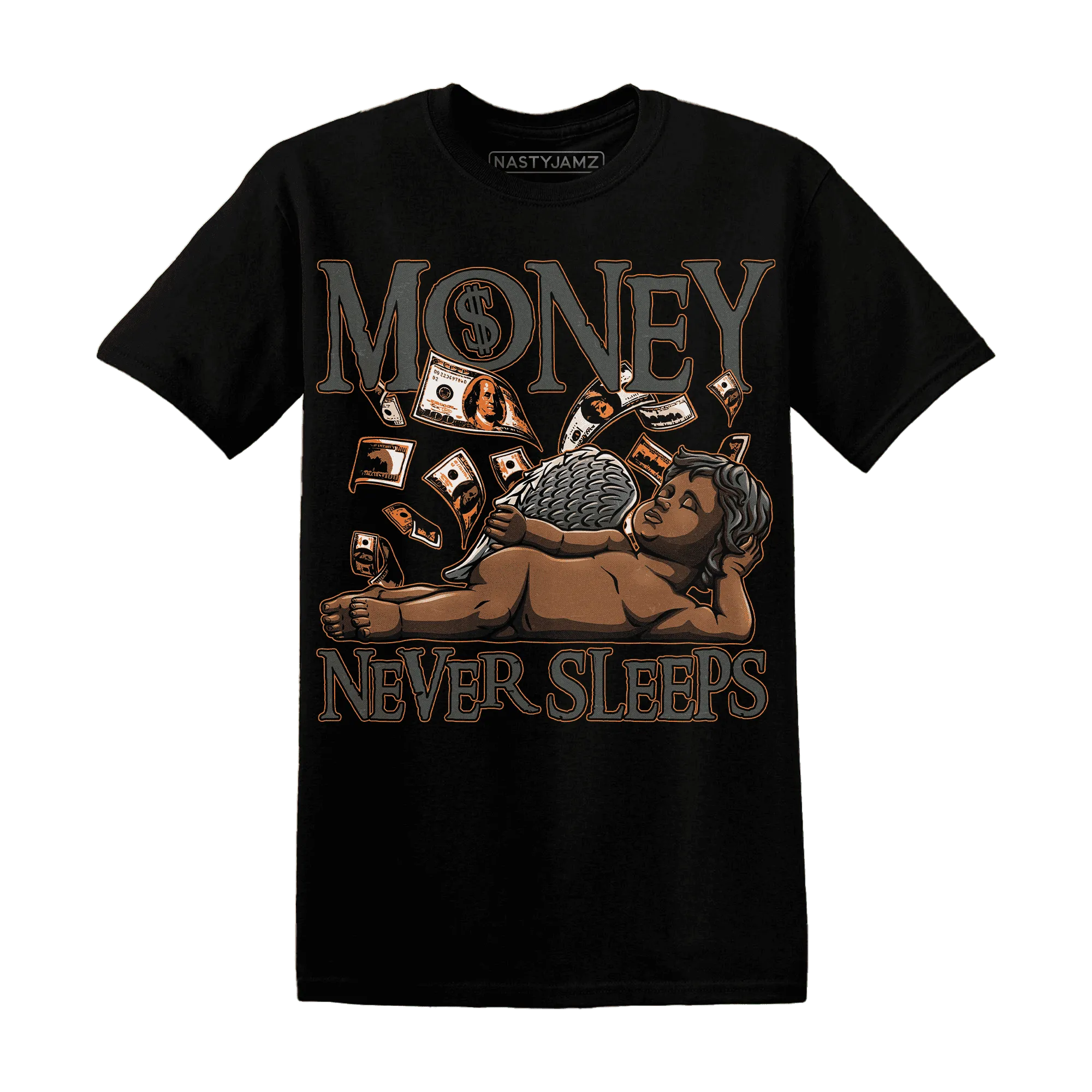 Fear-Pack-3s-T-Shirt-Match-Money-Never-Sleeps