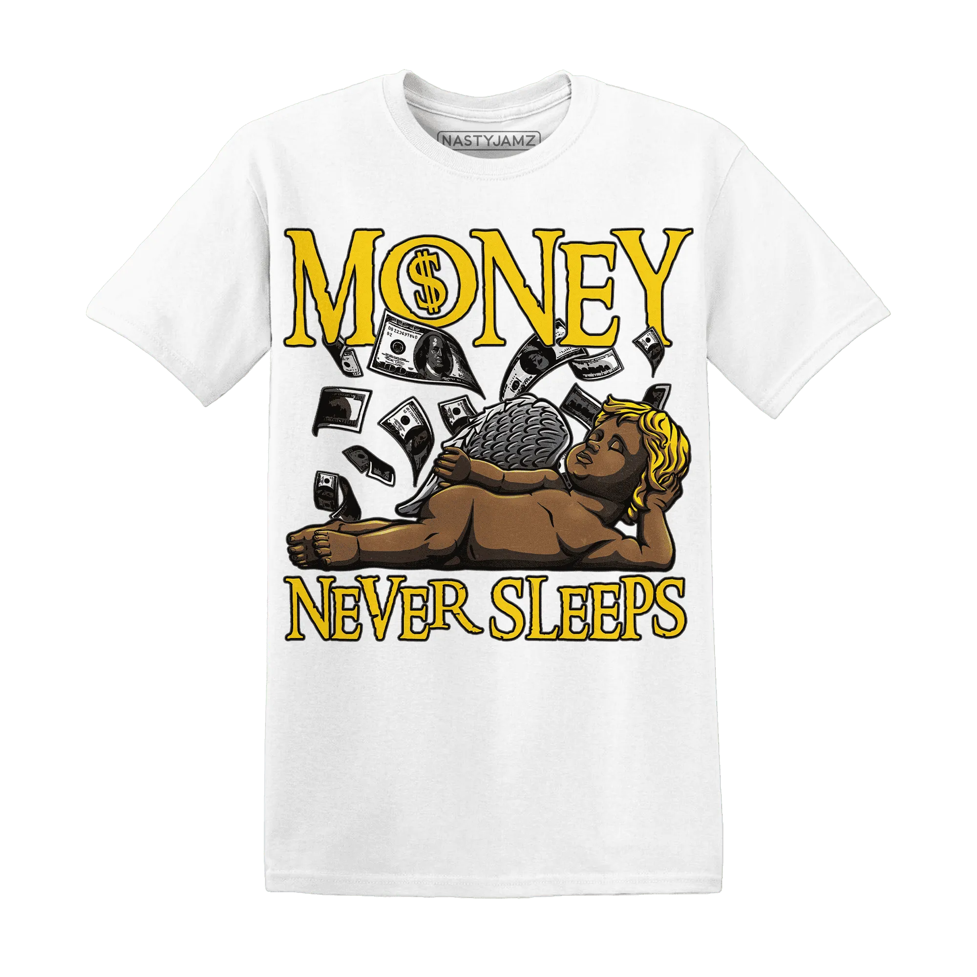 Thunder-4s-T-Shirt-Match-Money-Never-Sleeps