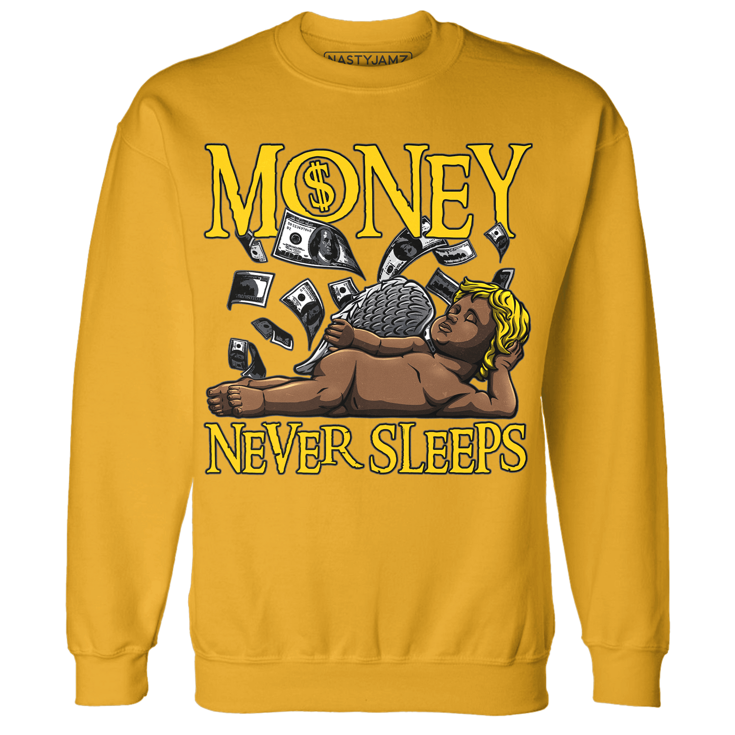 Thunder 4s Sweatshirt Match Money Never Sleeps - NastyJamz