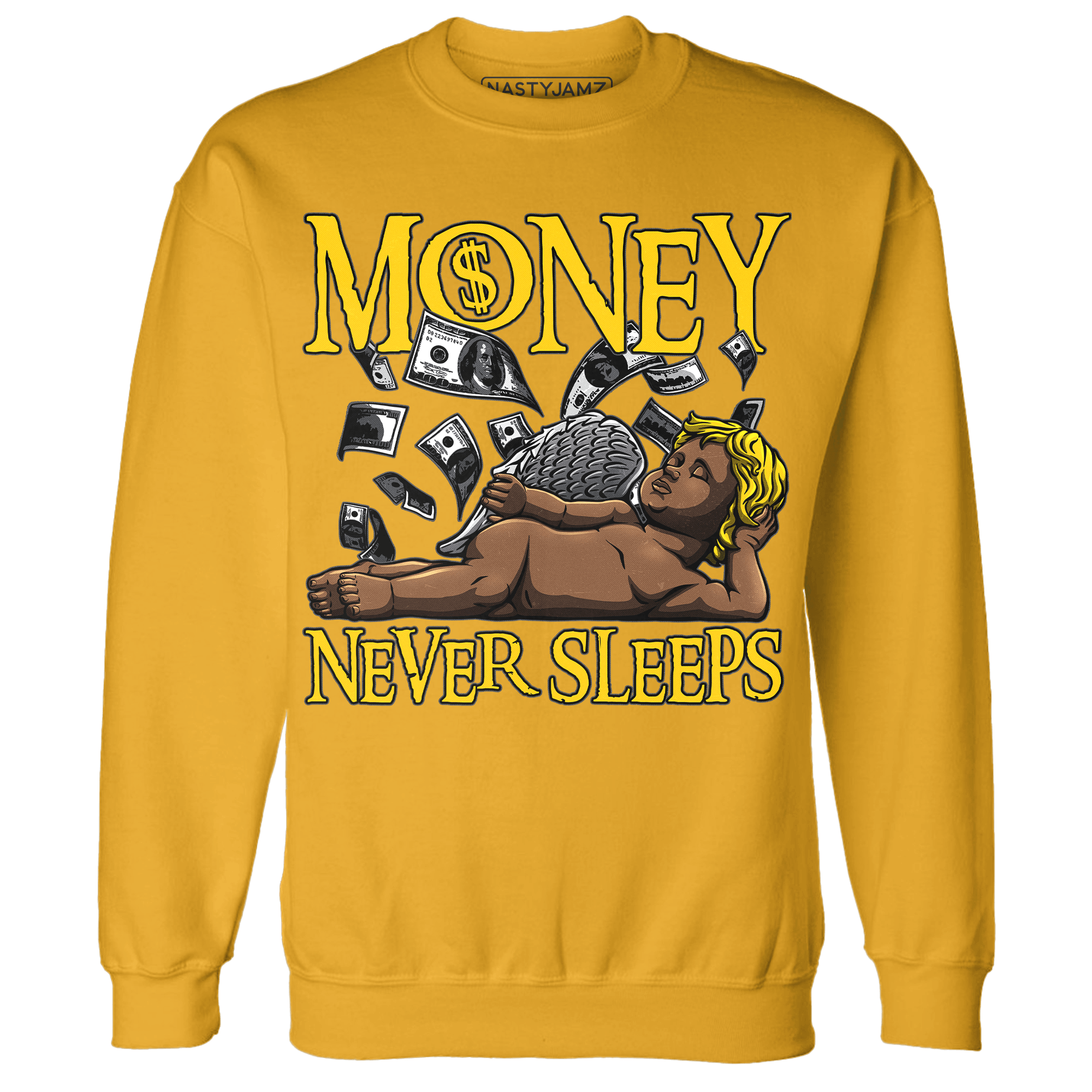 Thunder 4s Sweatshirt Match Money Never Sleeps - NastyJamz