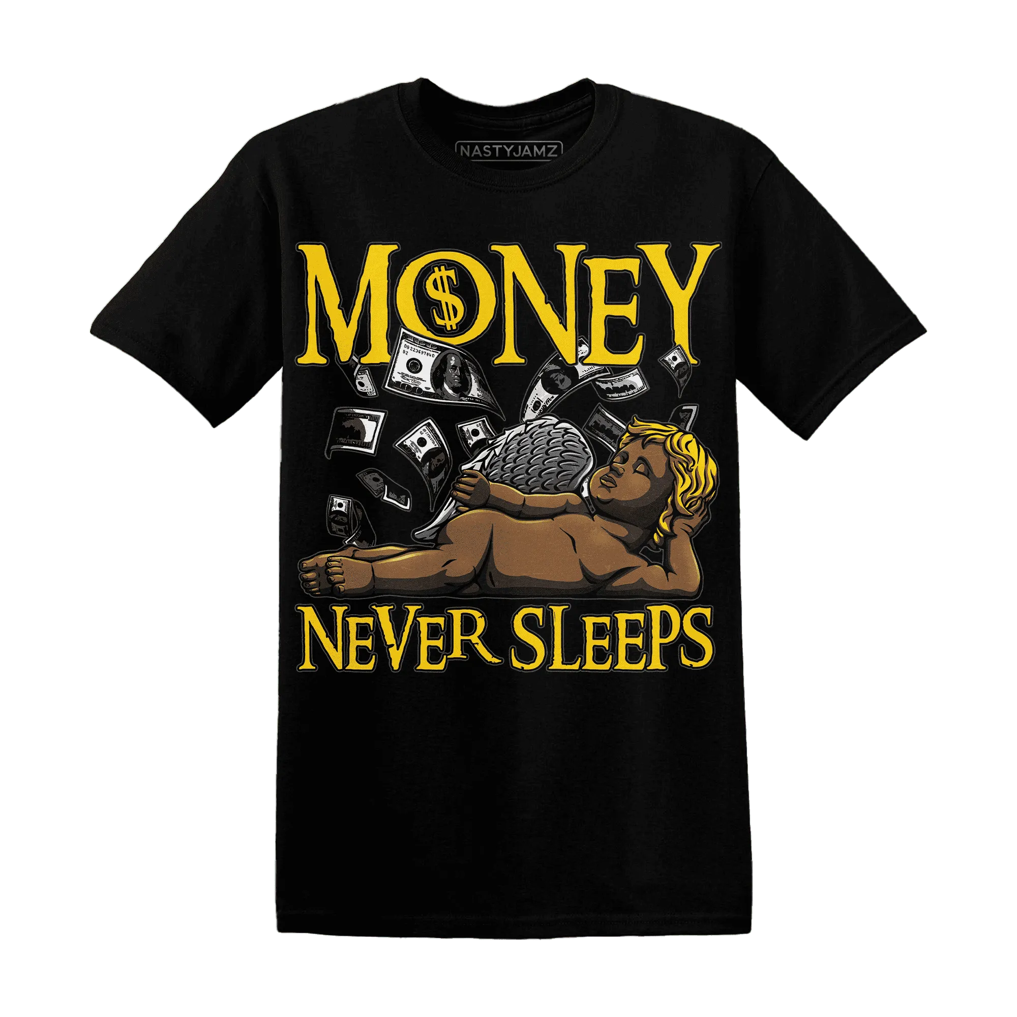 Thunder-4s-T-Shirt-Match-Money-Never-Sleeps