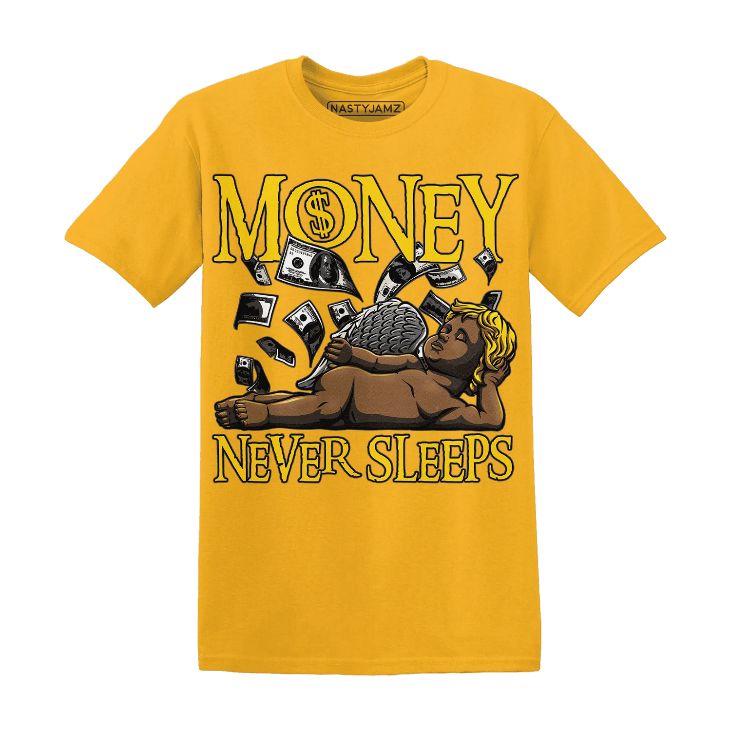 Thunder-4s-T-Shirt-Match-Money-Never-Sleeps
