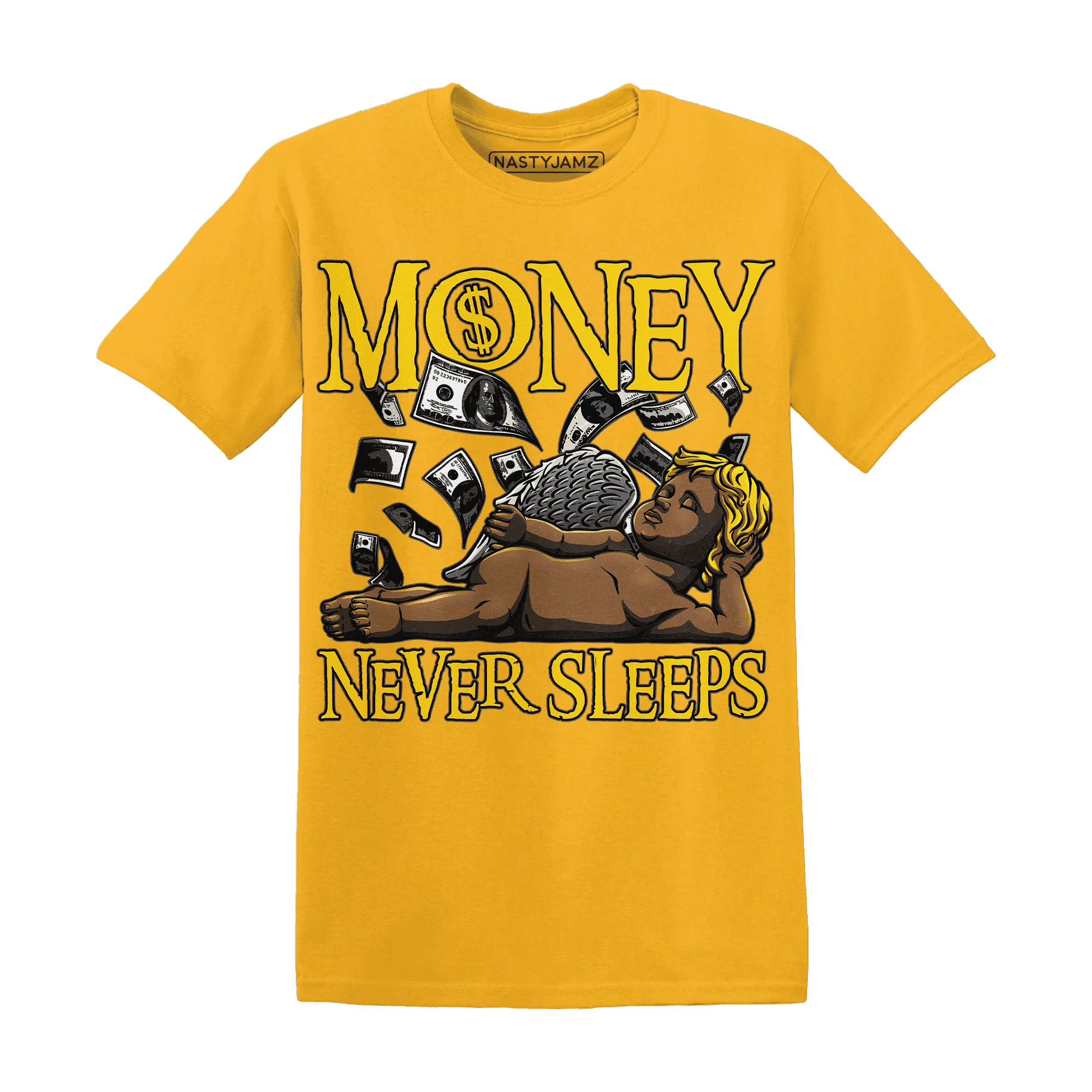Thunder-4s-T-Shirt-Match-Money-Never-Sleeps